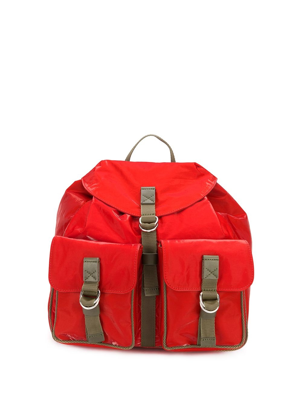 buckled strap backpack - 1