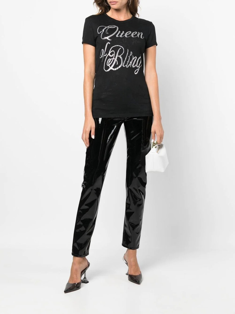 PHILIPP PLEIN Super-High waisted biker trousers outlook
