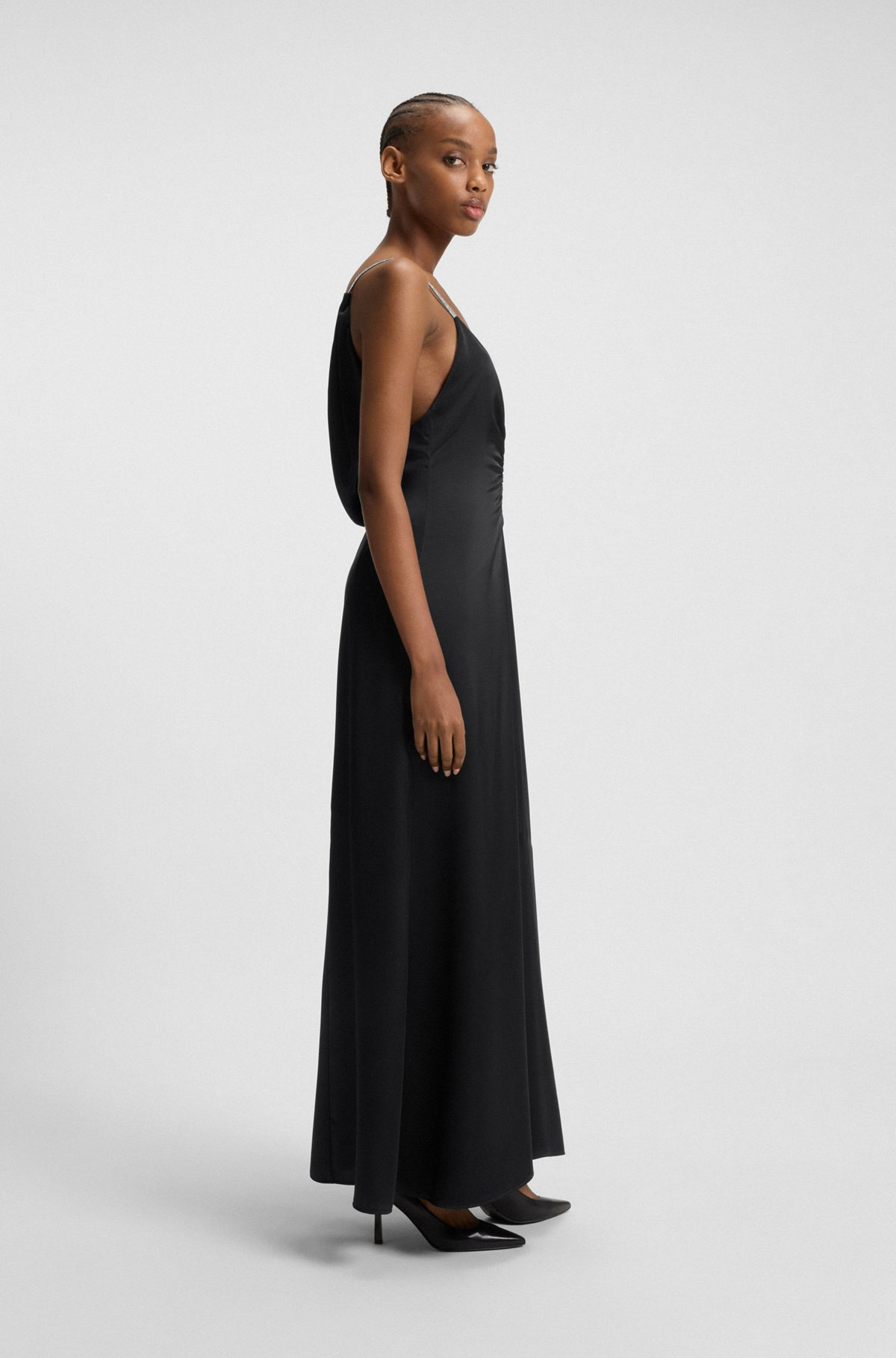 MAXI DRESS WITH RHINESTONE STRAPS - 3