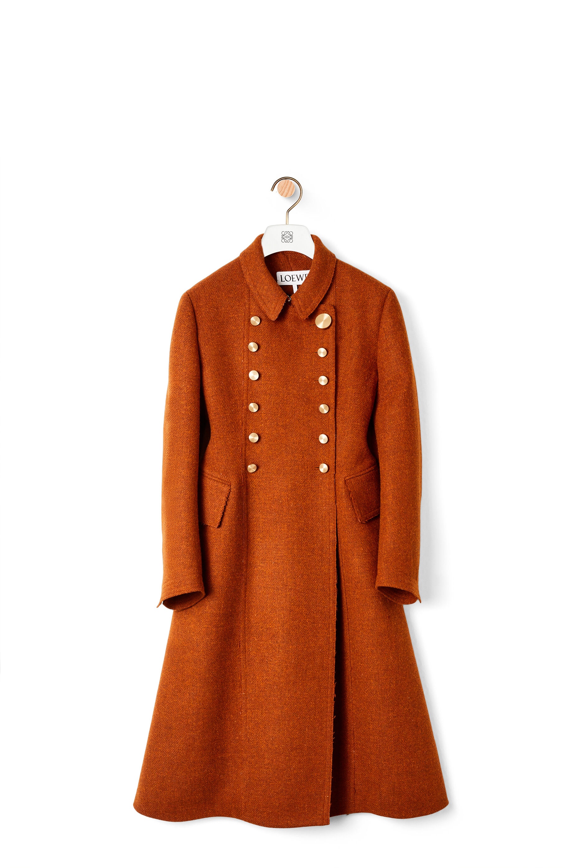 Military tweed coat in wool - 1