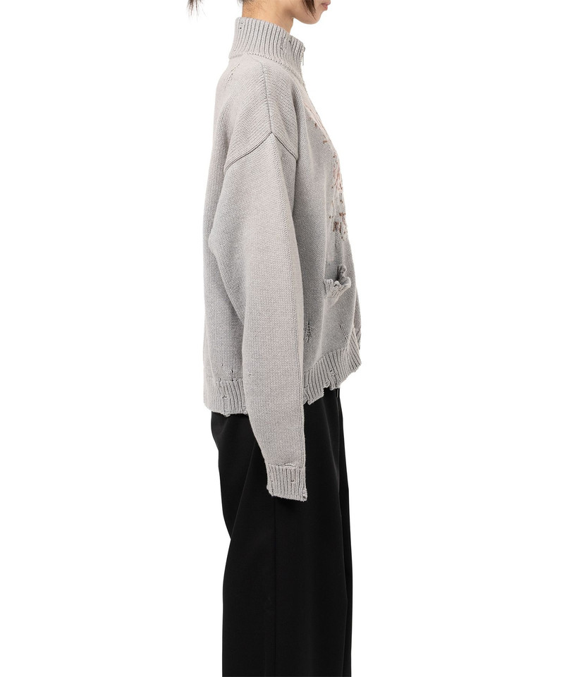Cat Jacquard Knit Cardigan 13