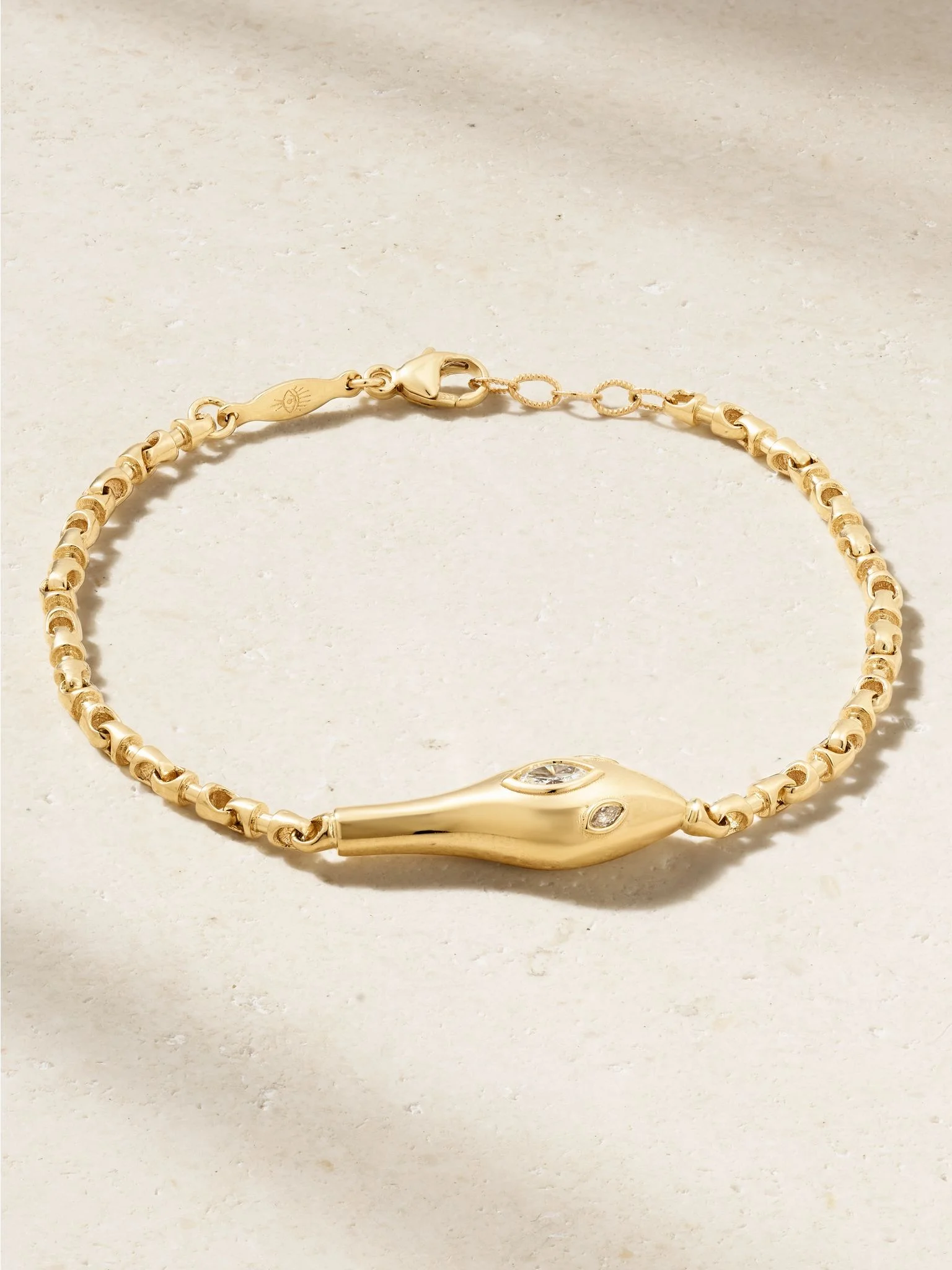 14-karat gold diamond bracelet Gold - 1