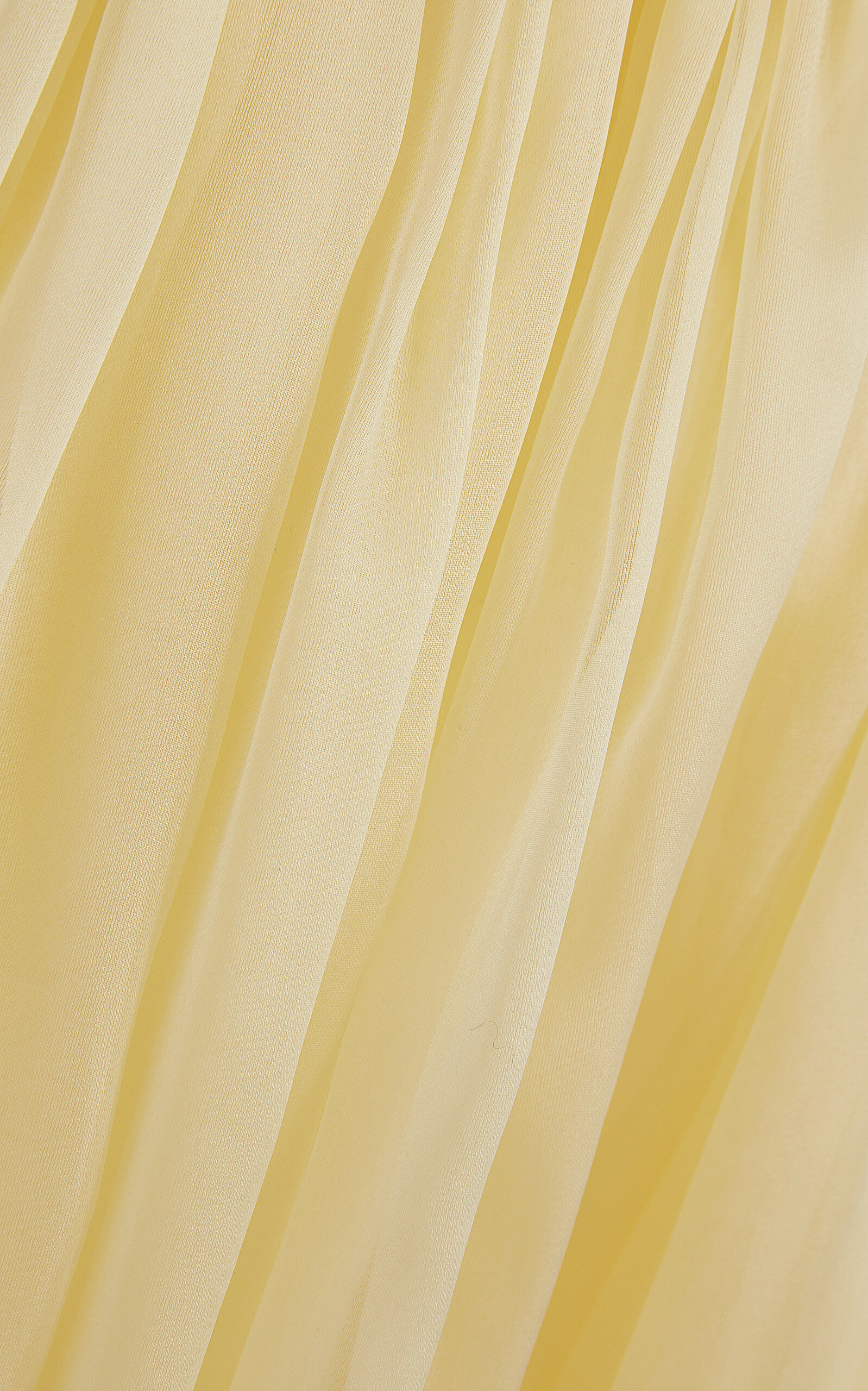 Ruched Silk-Organza Gown yellow - 5