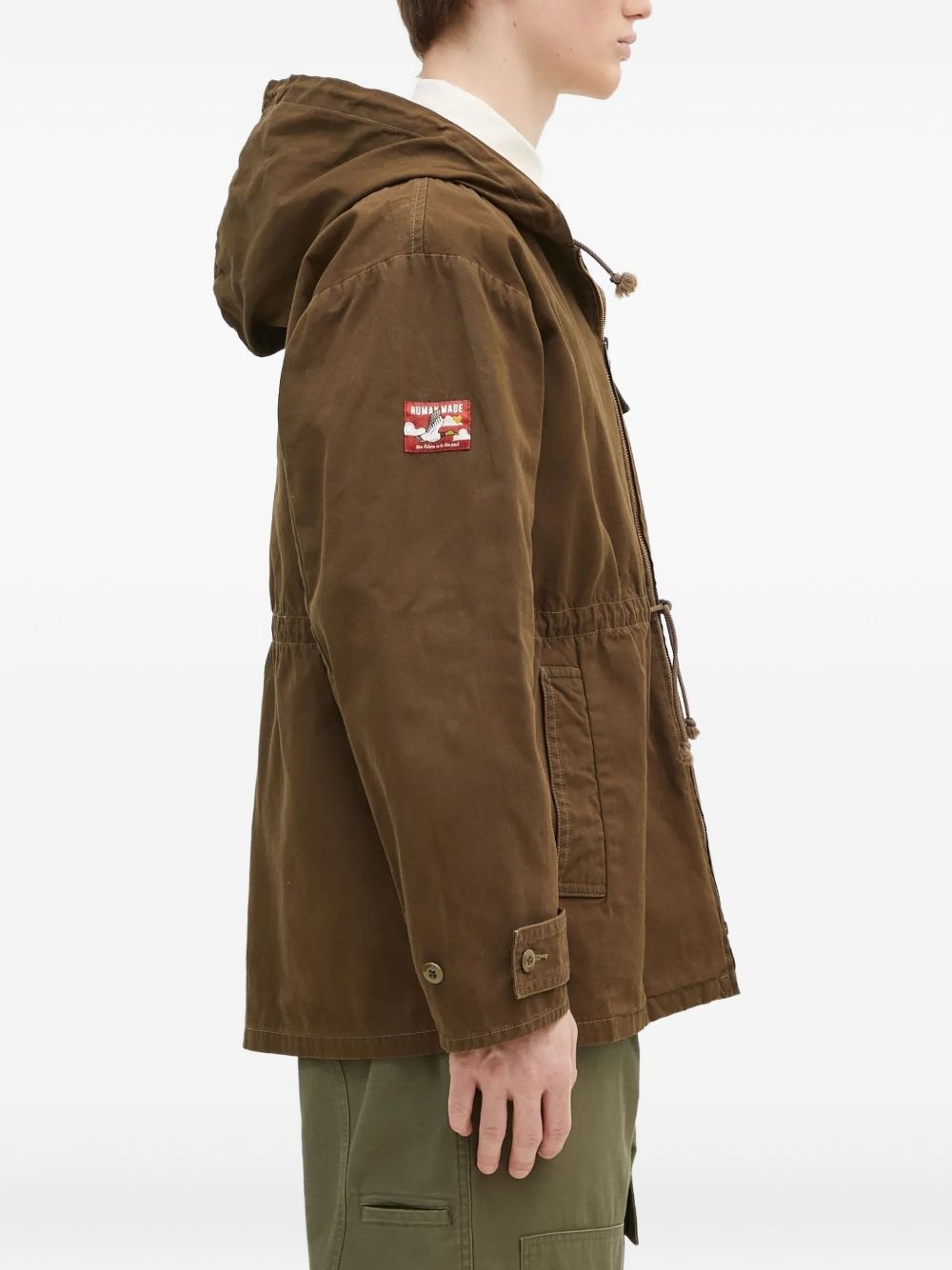 duck-print hooded jacket - 3
