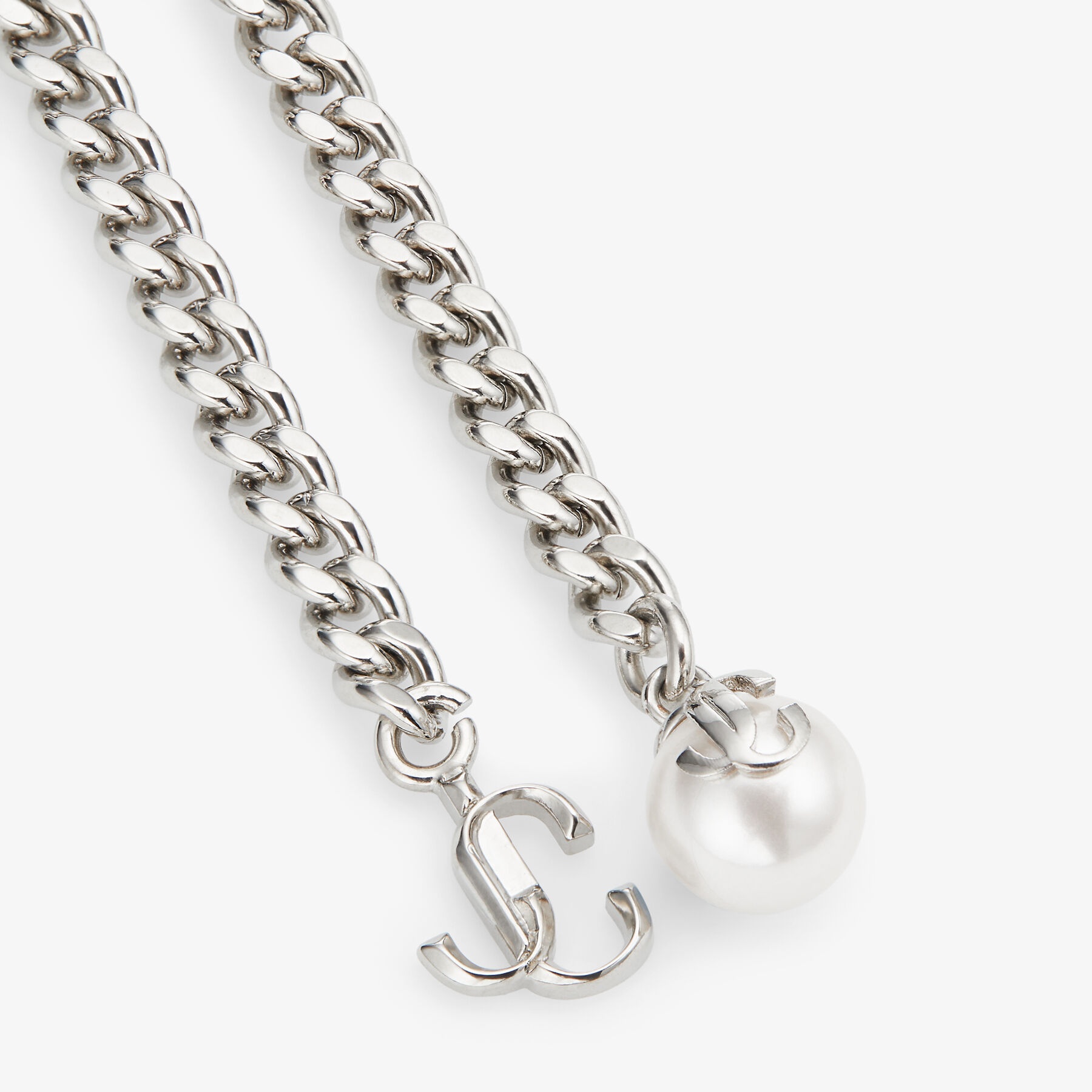 Bon Bon Bracelet
Silver-Finish Metal Bracelet with Pearl and JC Charm - 5