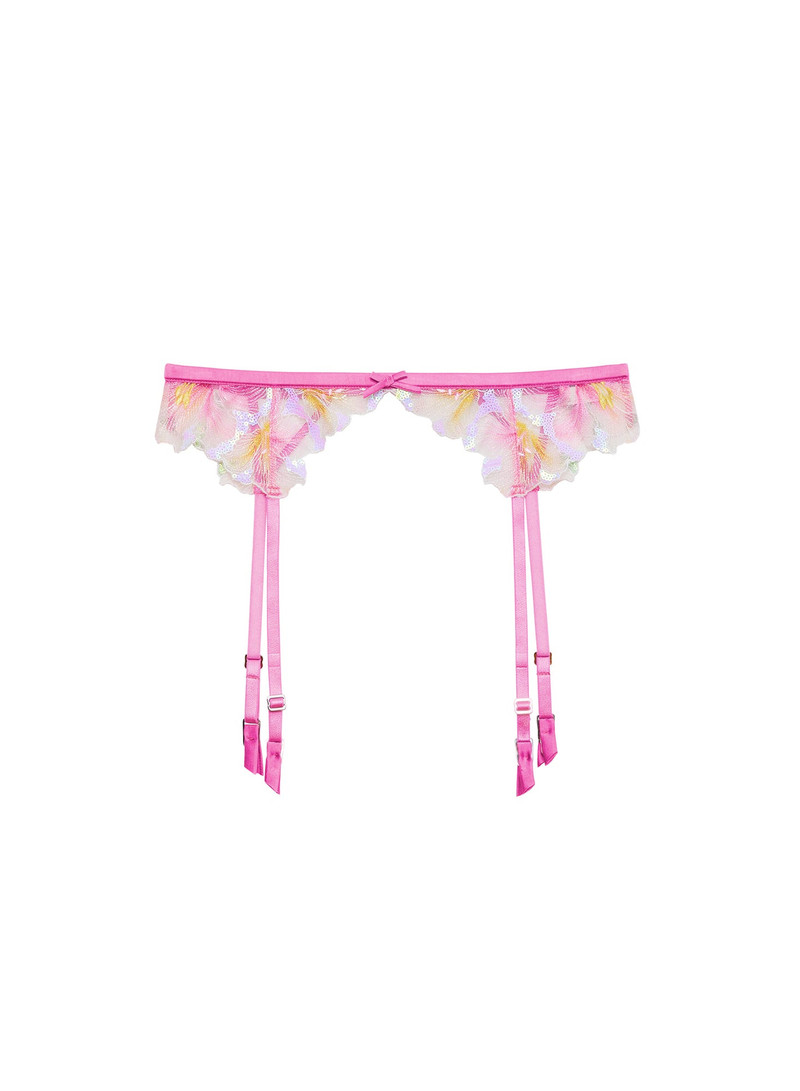 Sequin Hibiscus Garter Belt 1