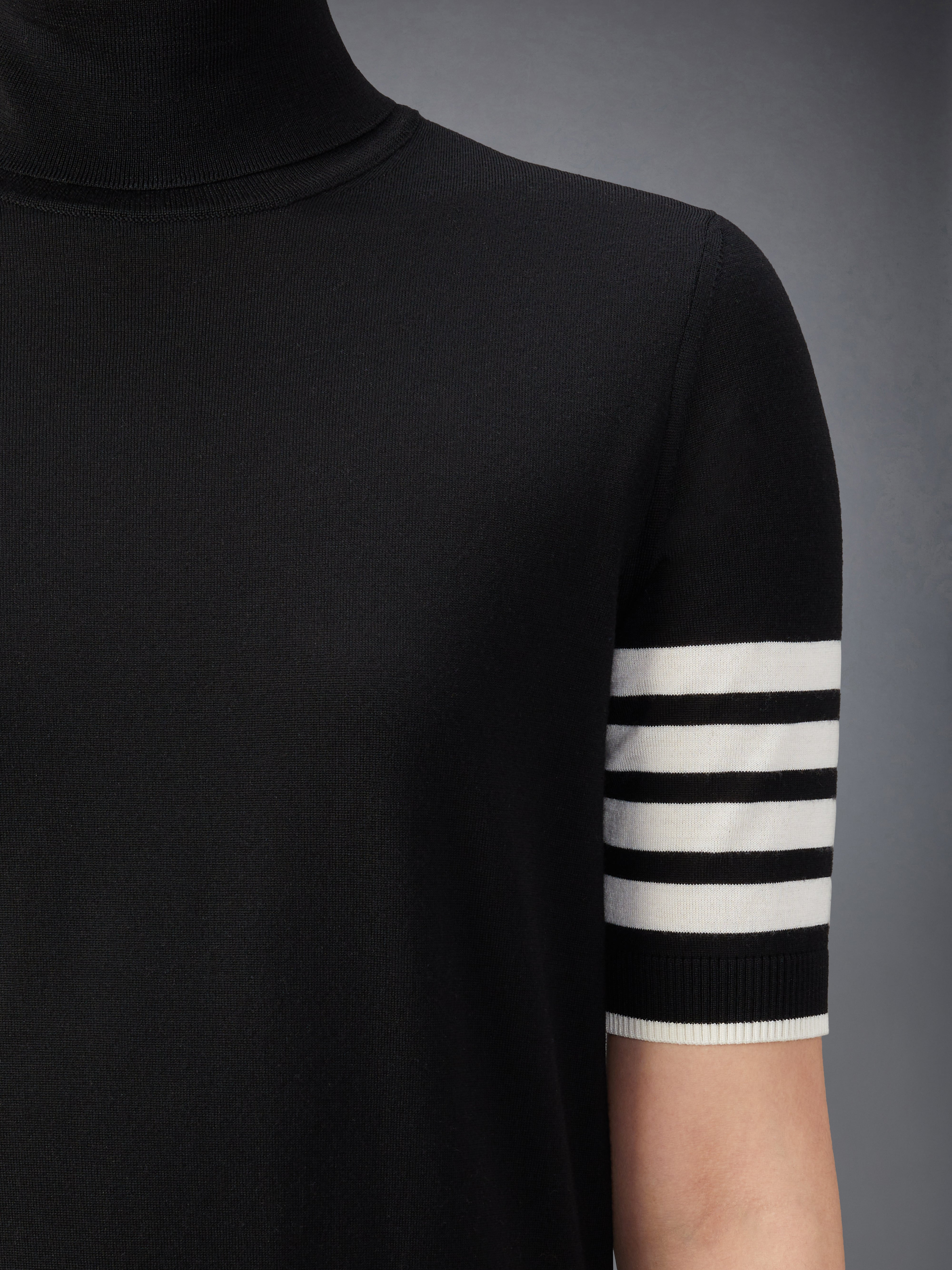 Fine Merino Wool 4-Bar Relaxed Fit Turtleneck - 6
