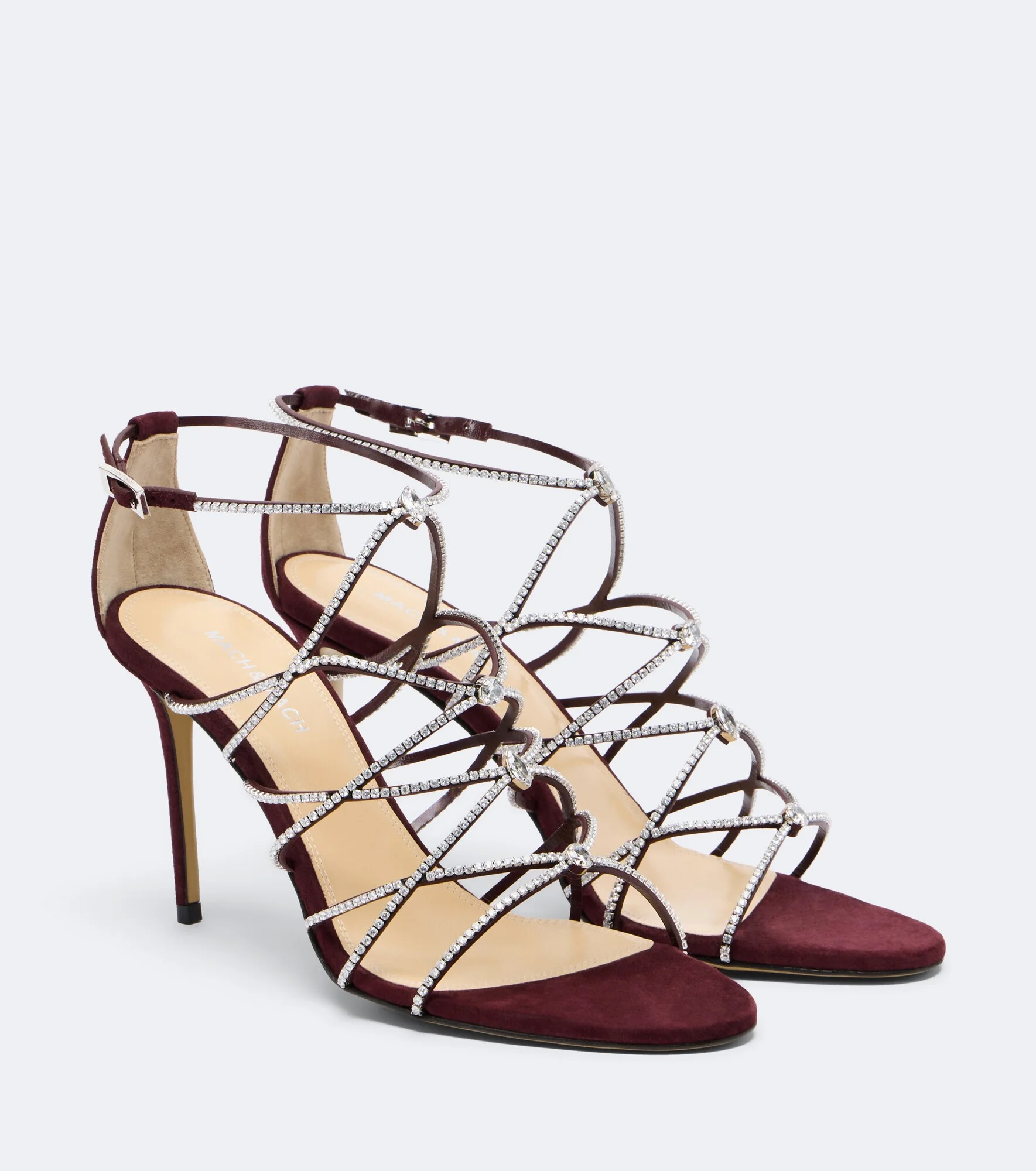 Daisy embellished suede sandals - 1