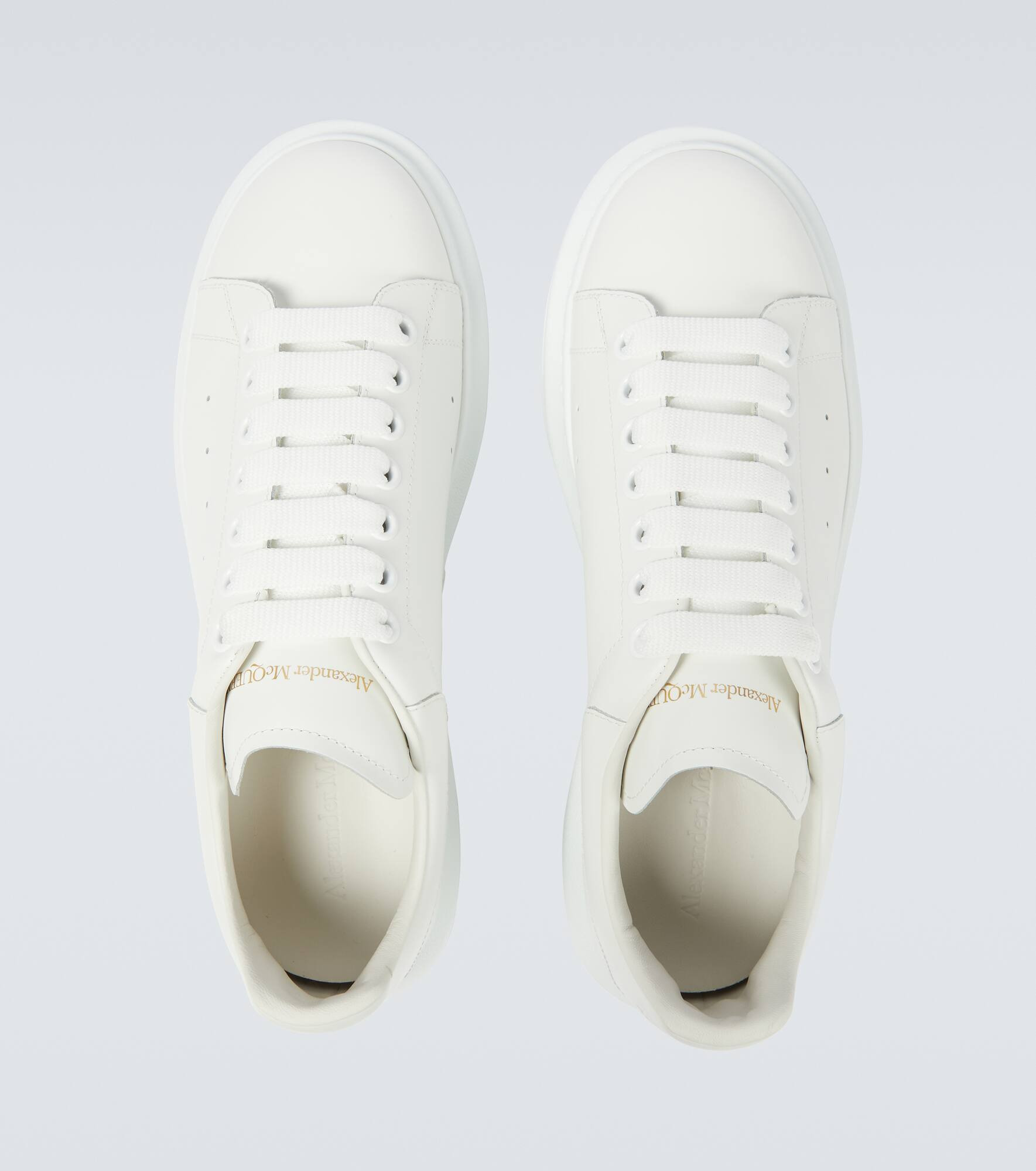 Oversized leather sneakers - 4