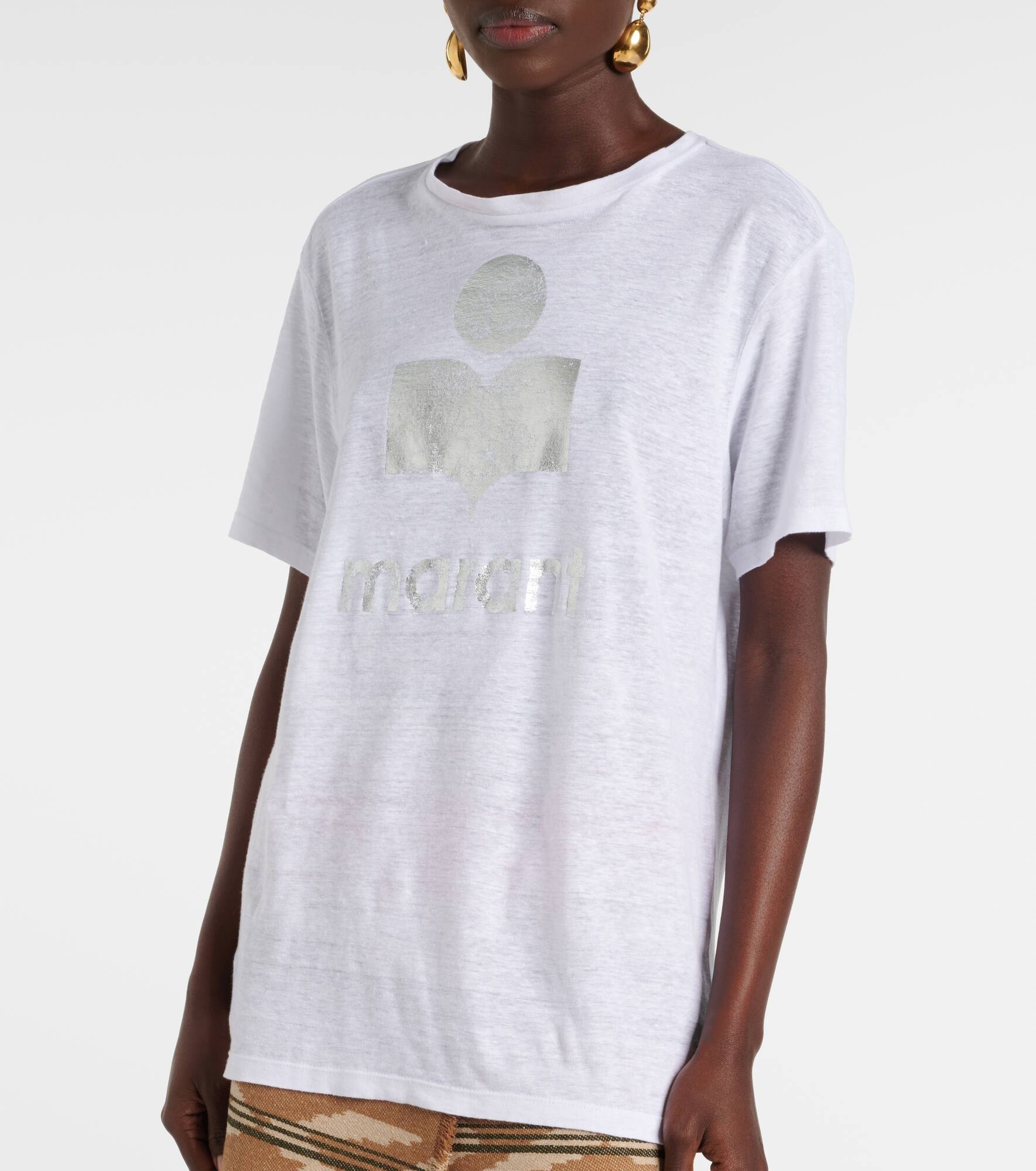 Zewel printed linen T-shirt - 4