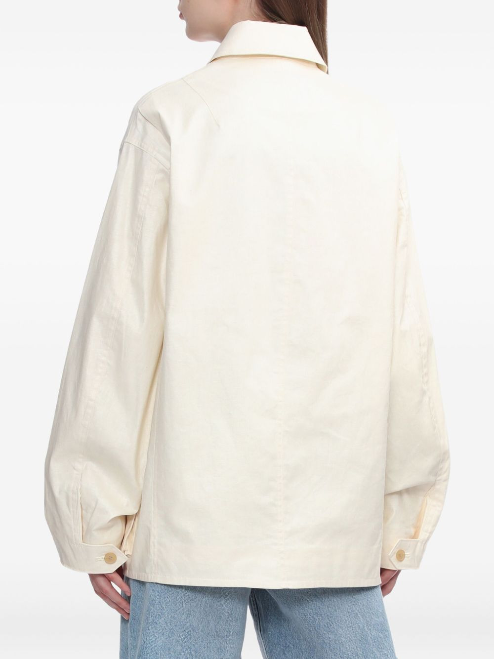 button-fastening pocket jacket - 3
