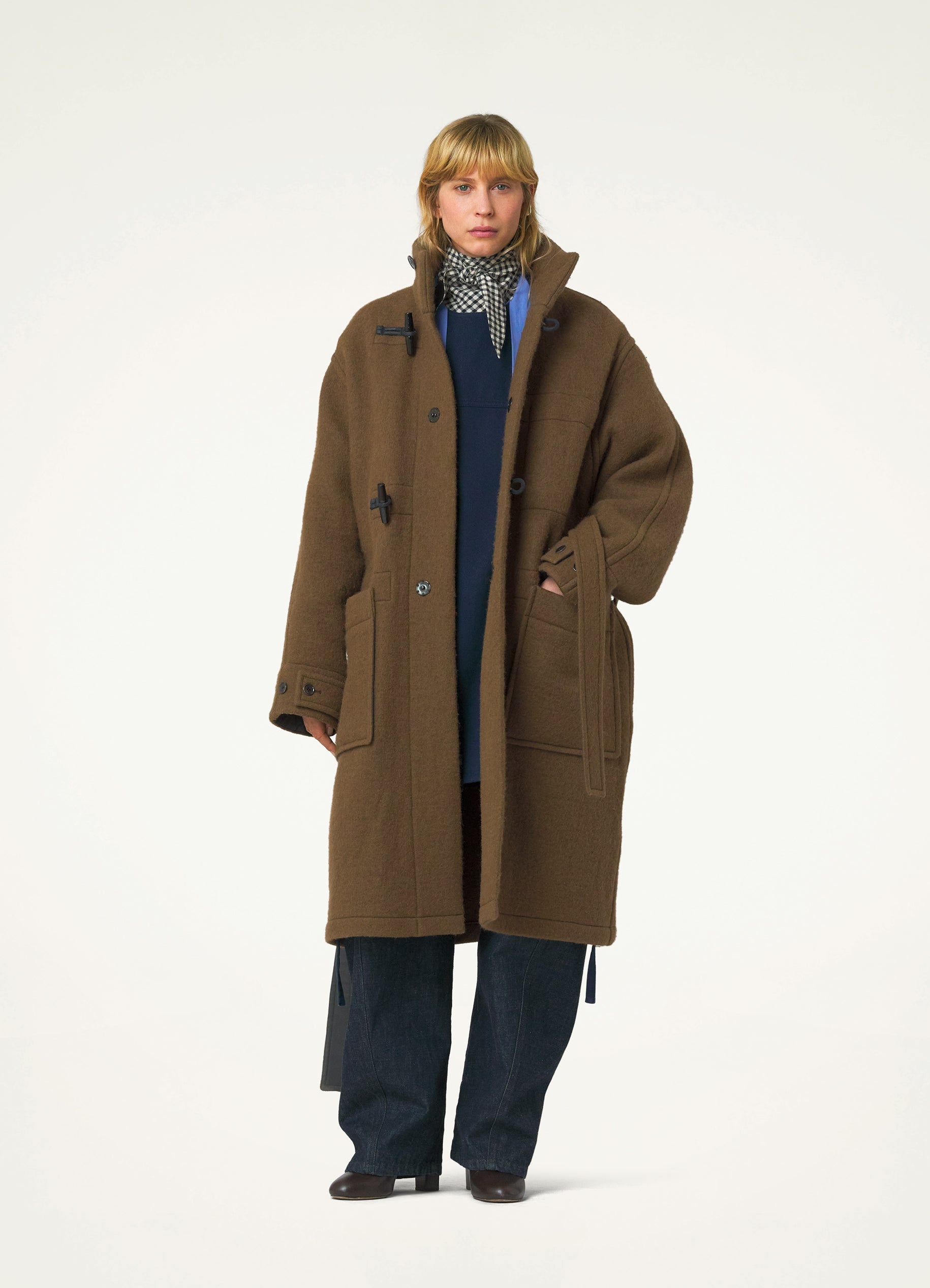 BATHROBE DUFFLE COAT - 2