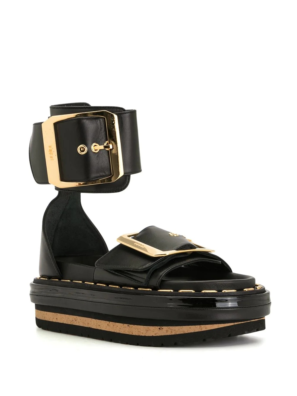 buckle detail sandals - 2