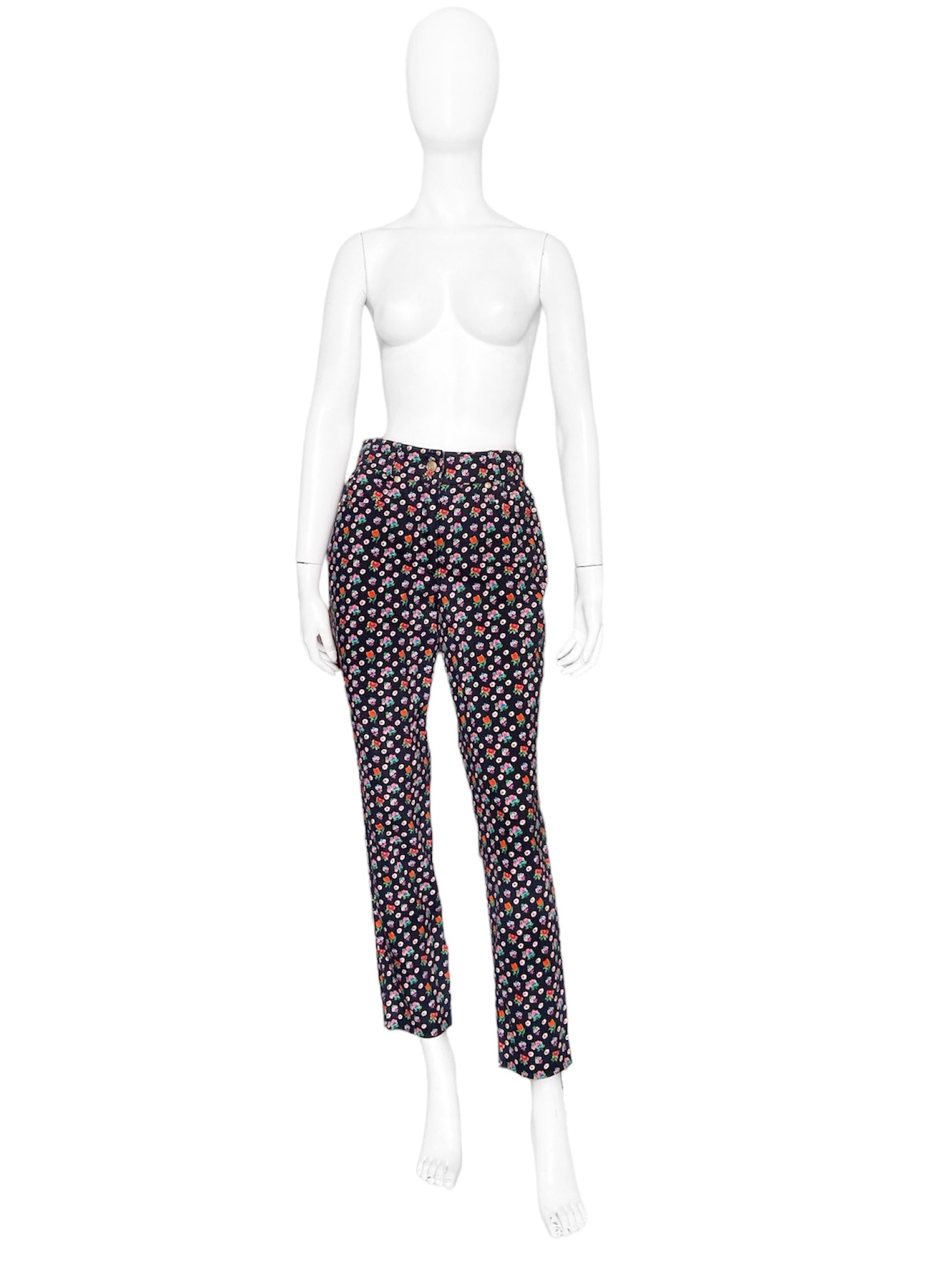 Gianni Versace Spring 1993 Iconic Floral Print Jeans 40 - 3
