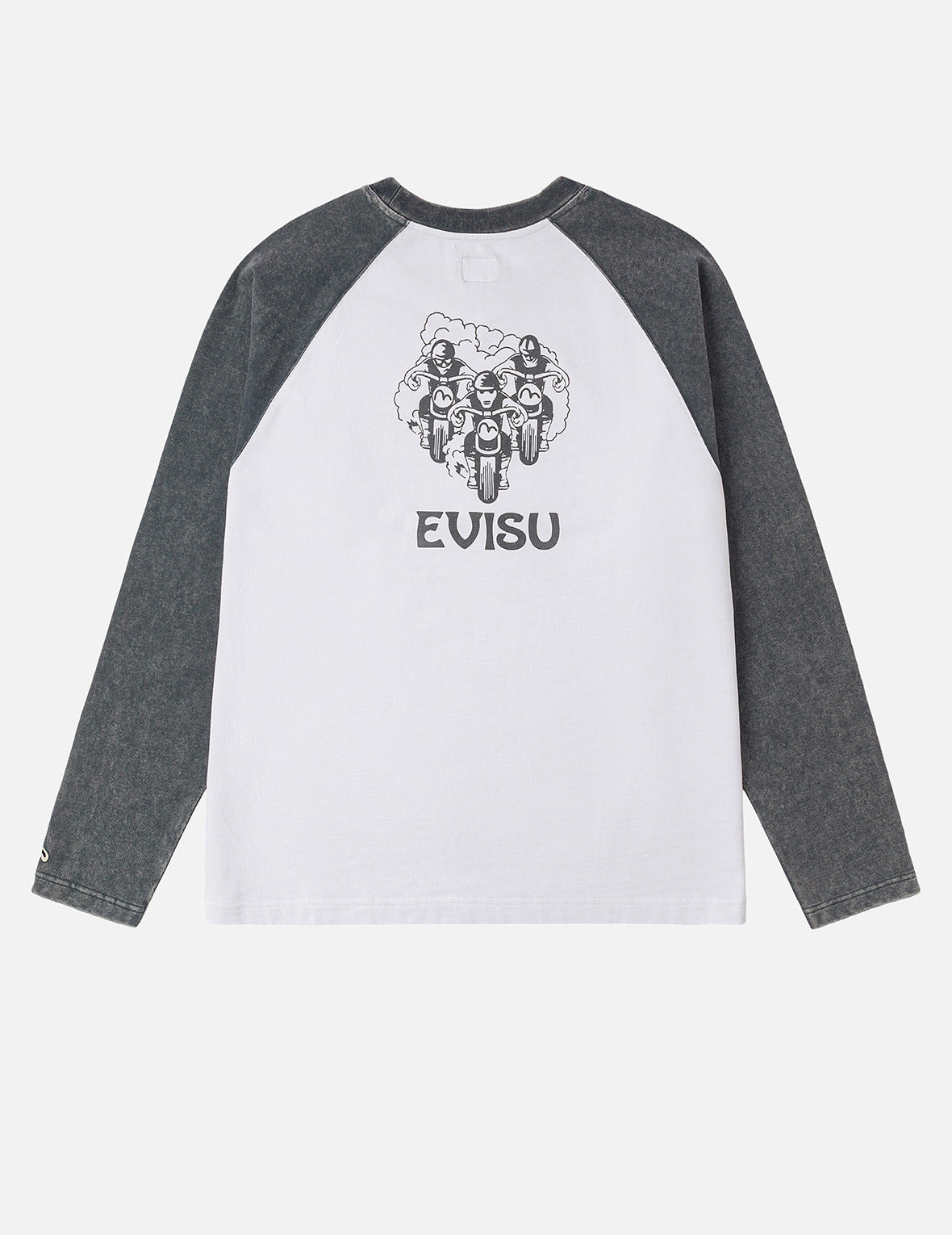 Retro Motocross Print Relax Fit Long-sleeve T-shirt - 3