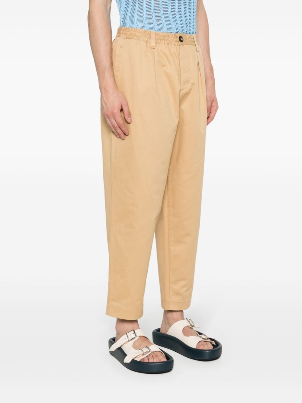 gabardine tapered trousers - 3