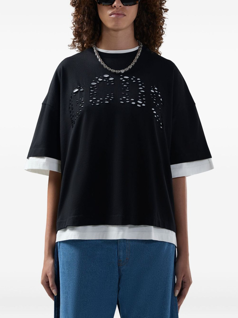 perforated layered T-shirt 3