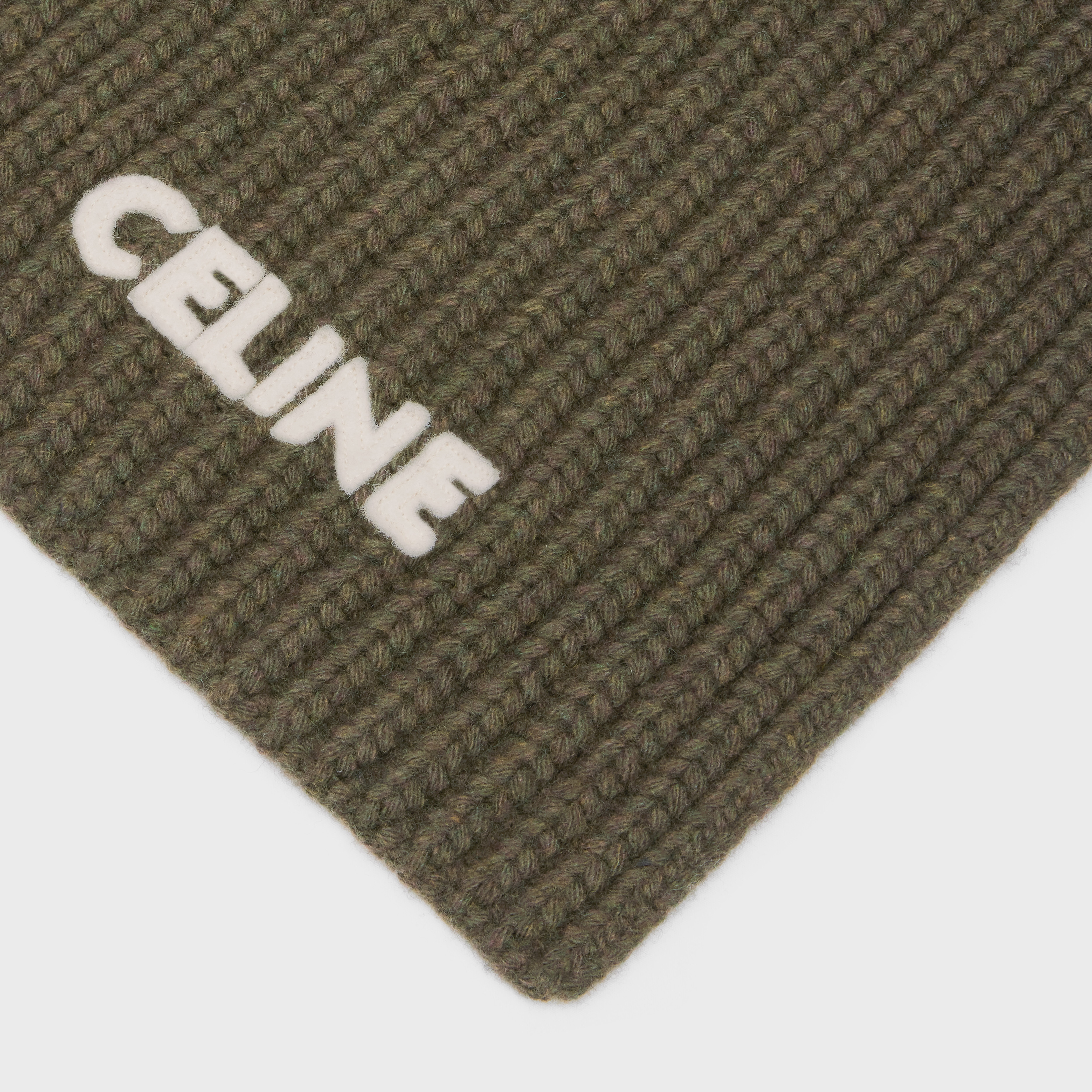 CELINE SCARF IN RIBBED WOOL - 2