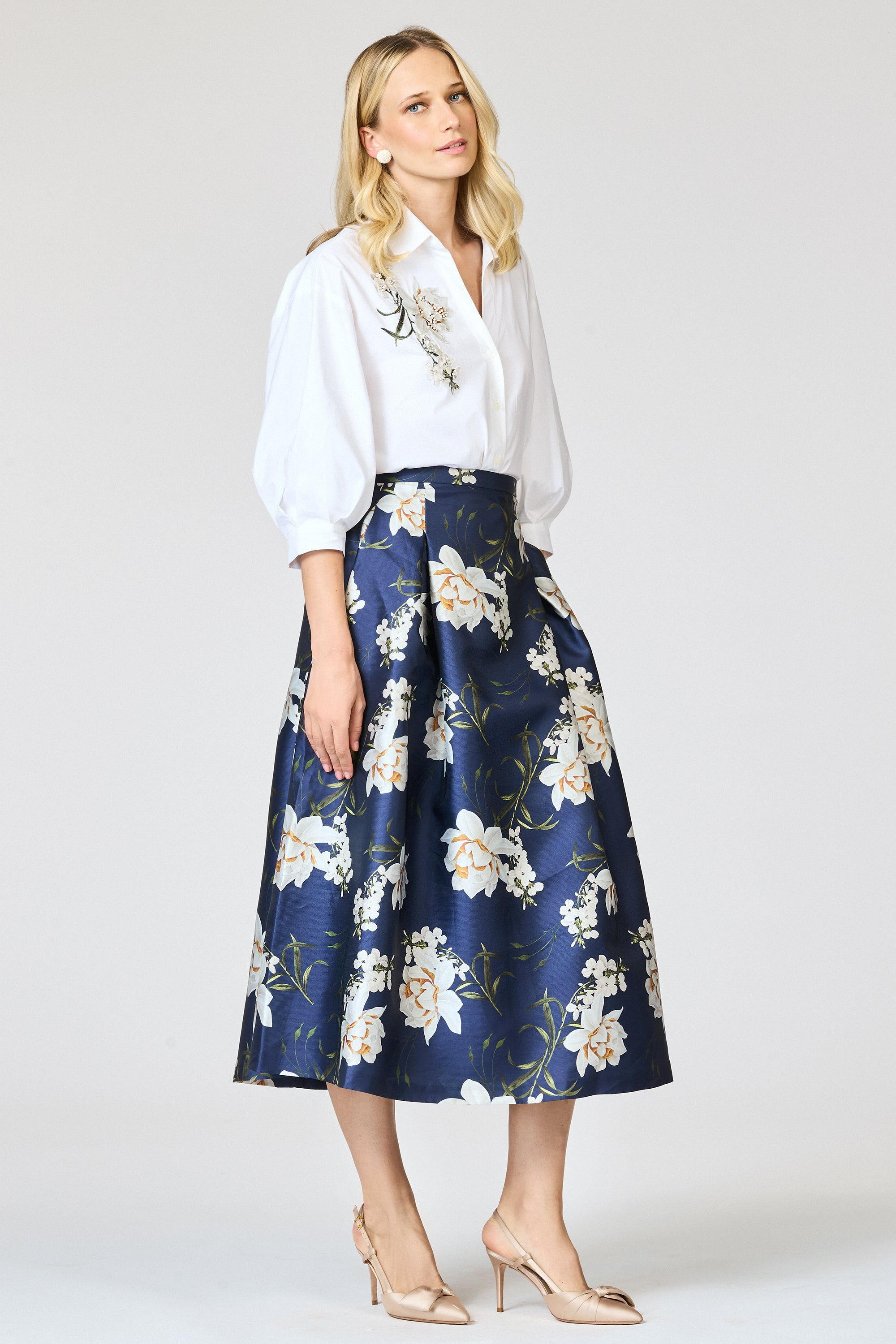 TIPPY SKIRT - NAVY NARCISSUS - 2