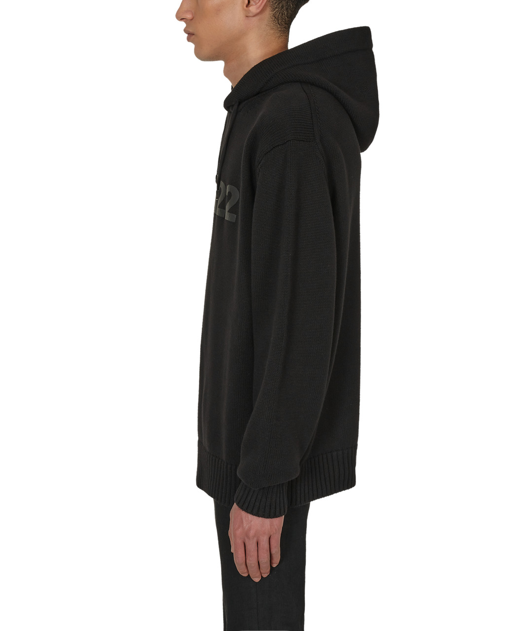 LOGO KNIT HOODED SWEATER - 4