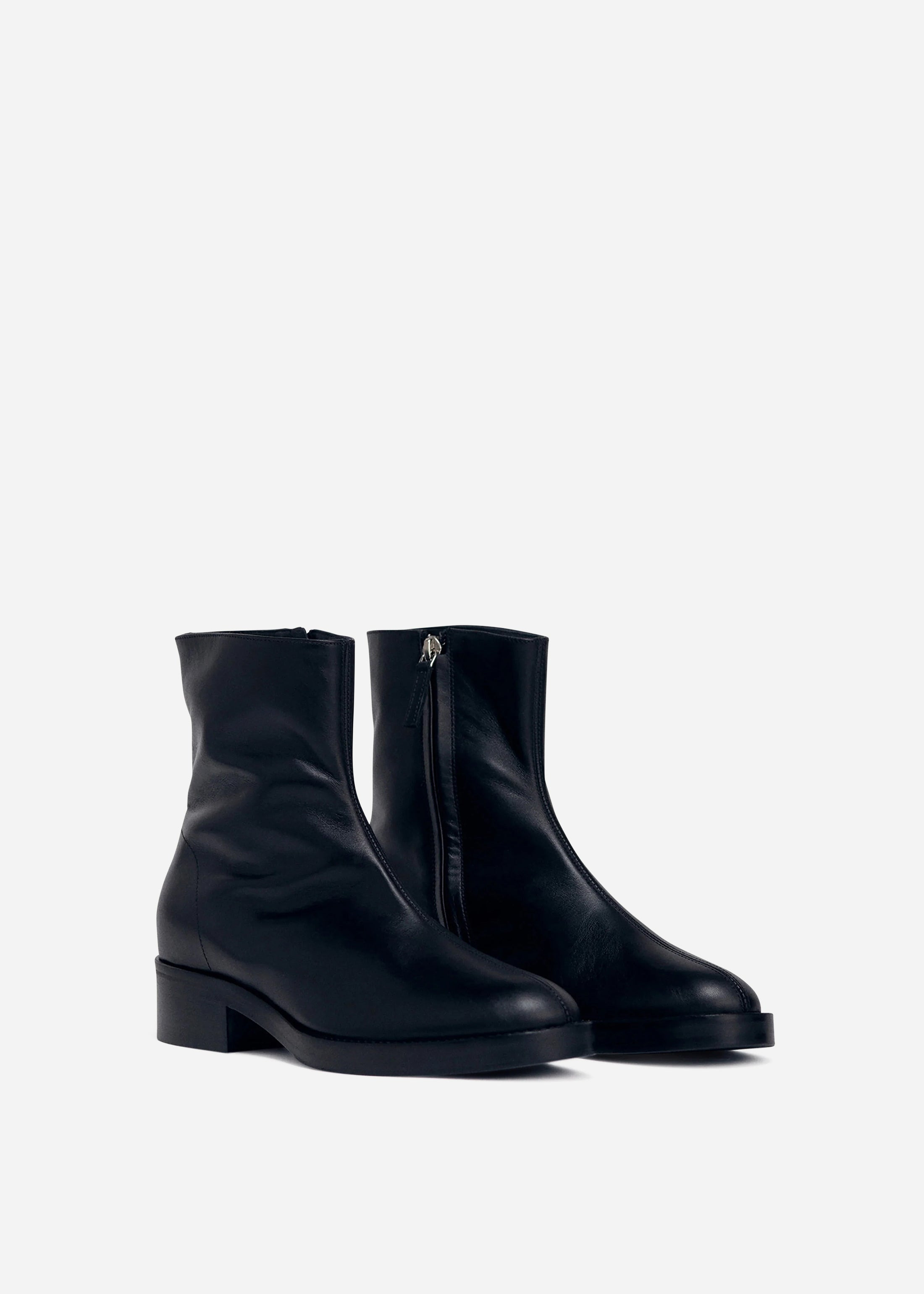 Front Seam Bootie in Black - 2