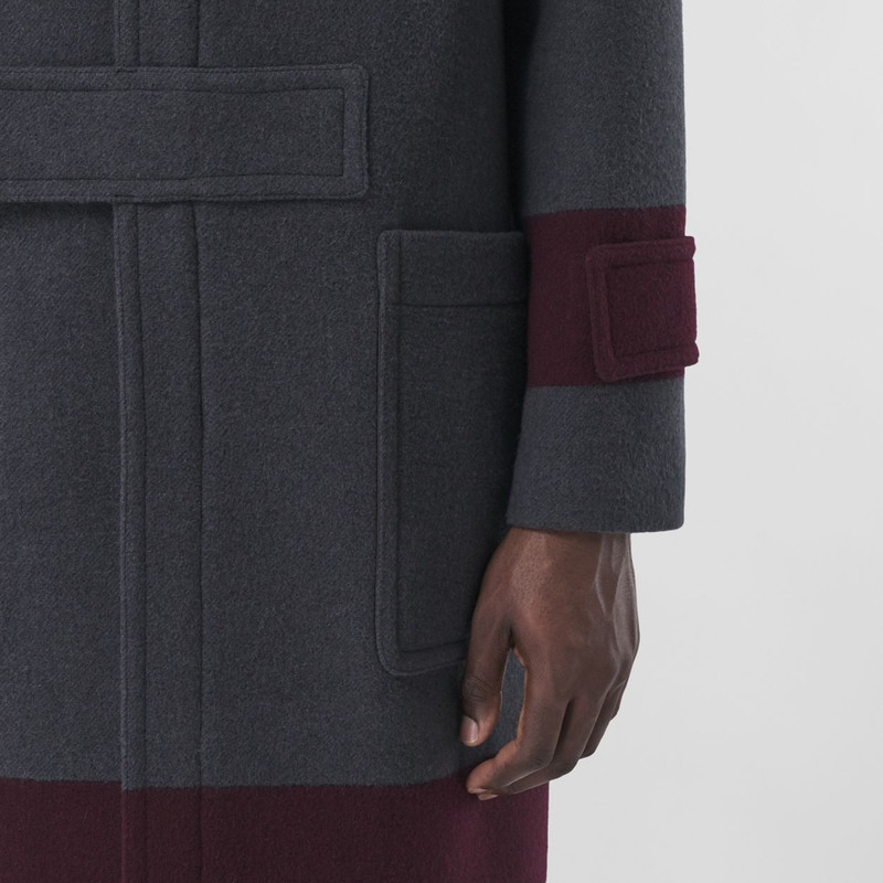 Striped Wool Duffle Coat 4