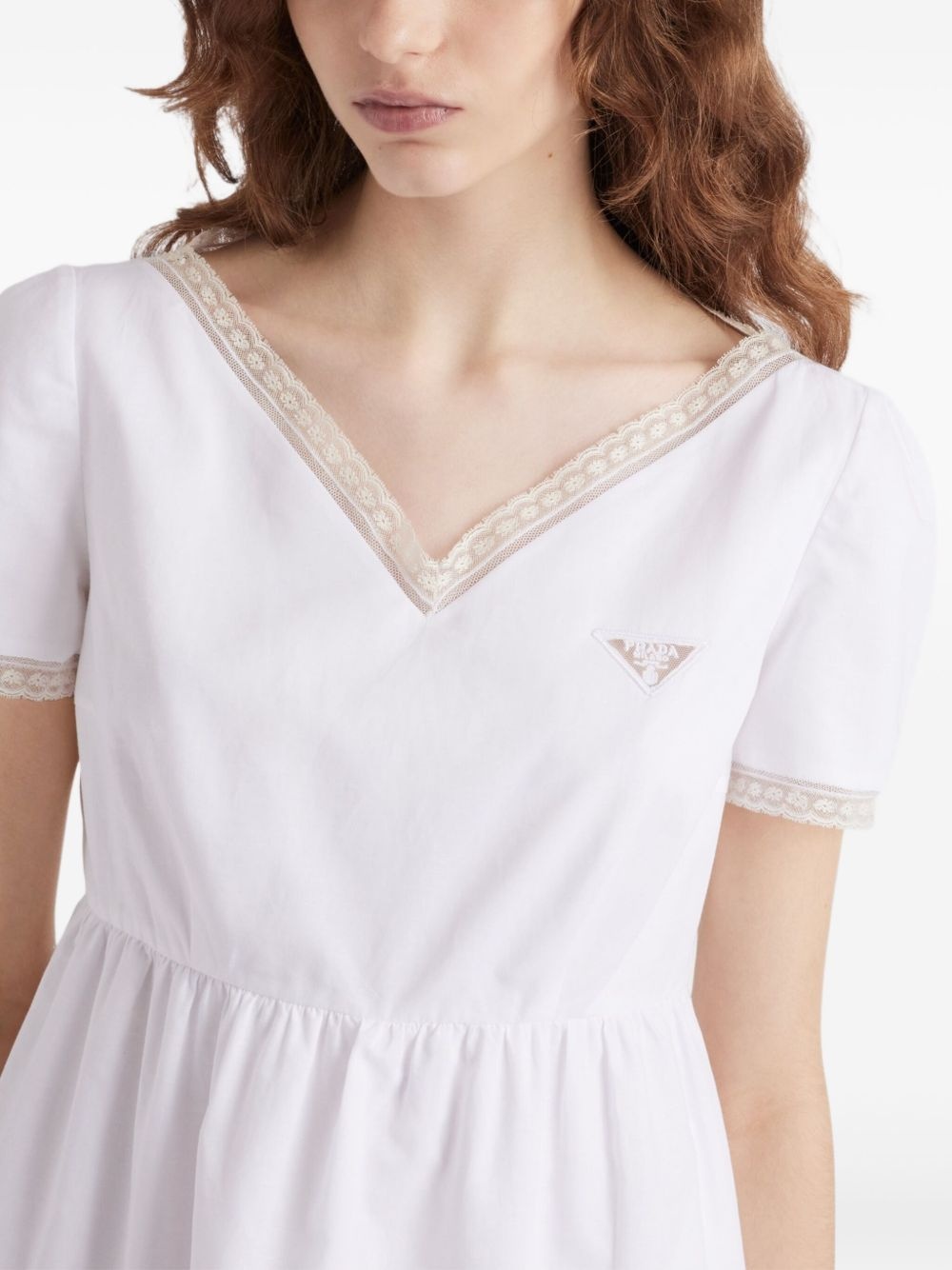 lace-trimmed mini dress - 5