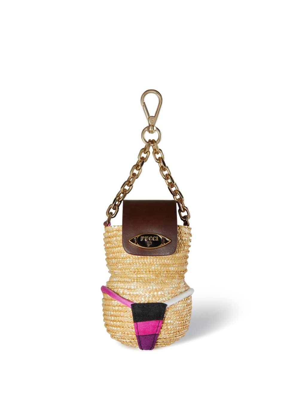 woven leather key chain - 1