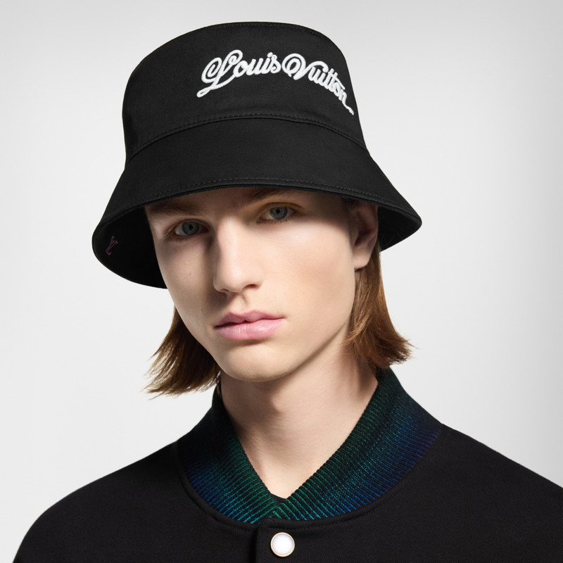 LV Blason Shading Denim Reversible Bucket Hat 5