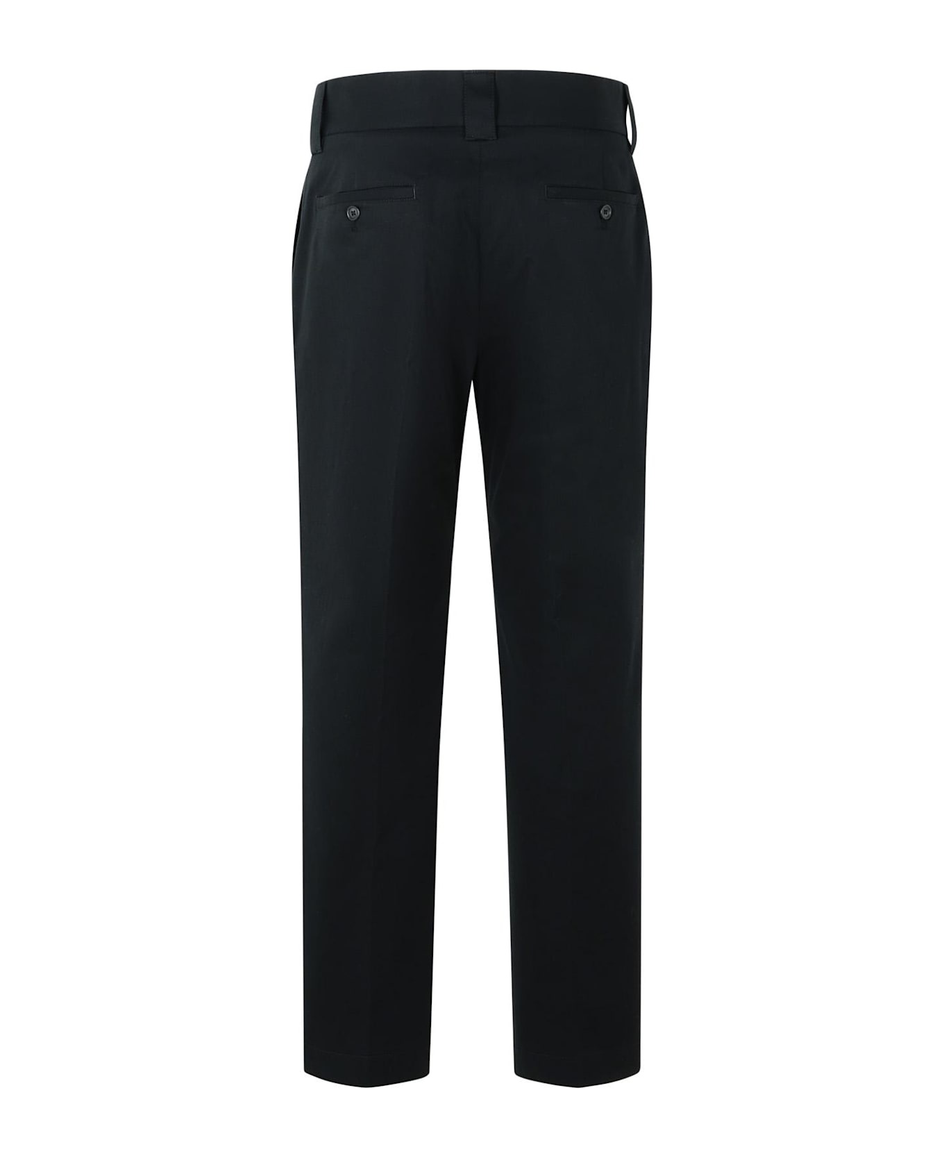 Black Cotton Trousers - 3