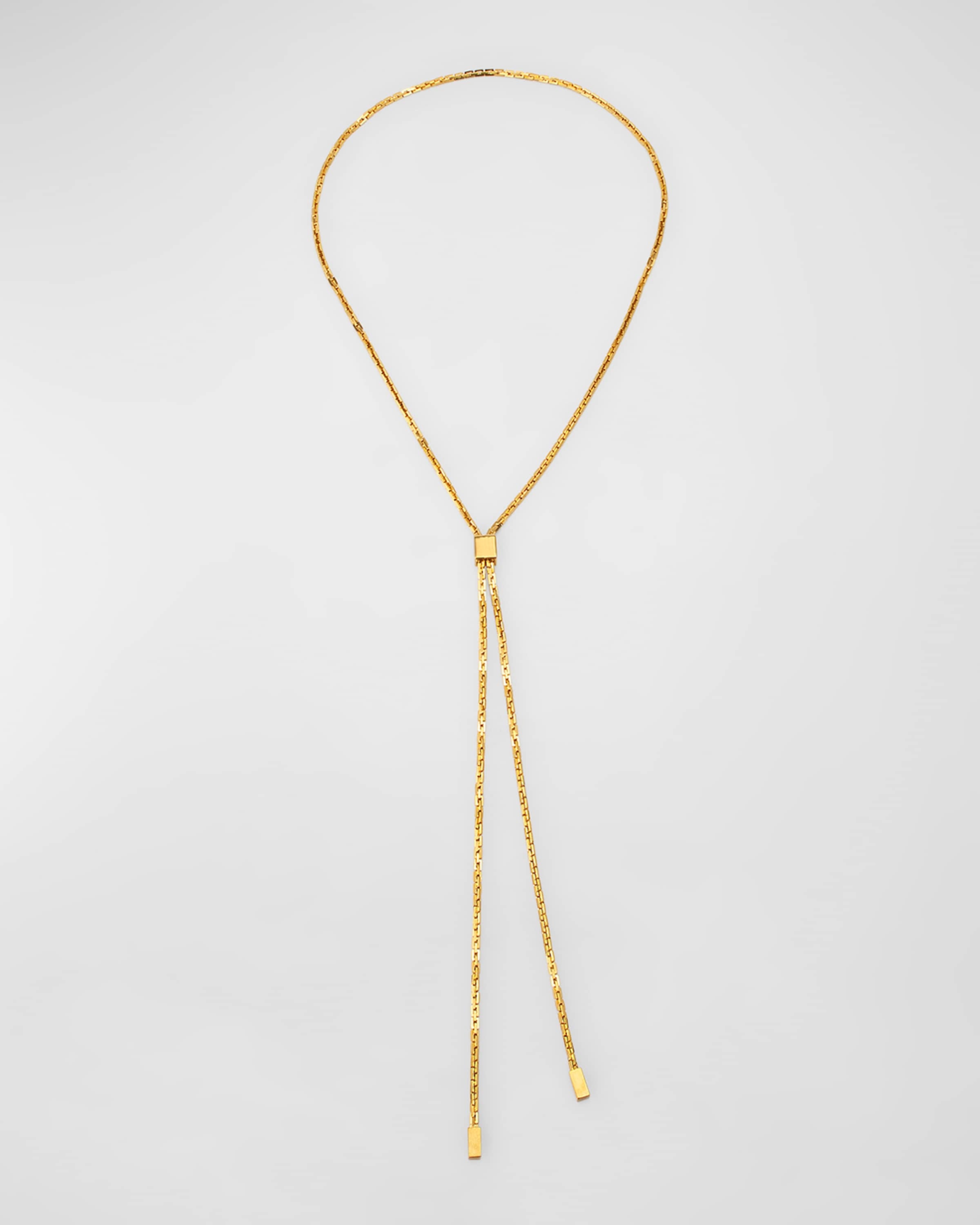 Brass Lariat Necklace - 1