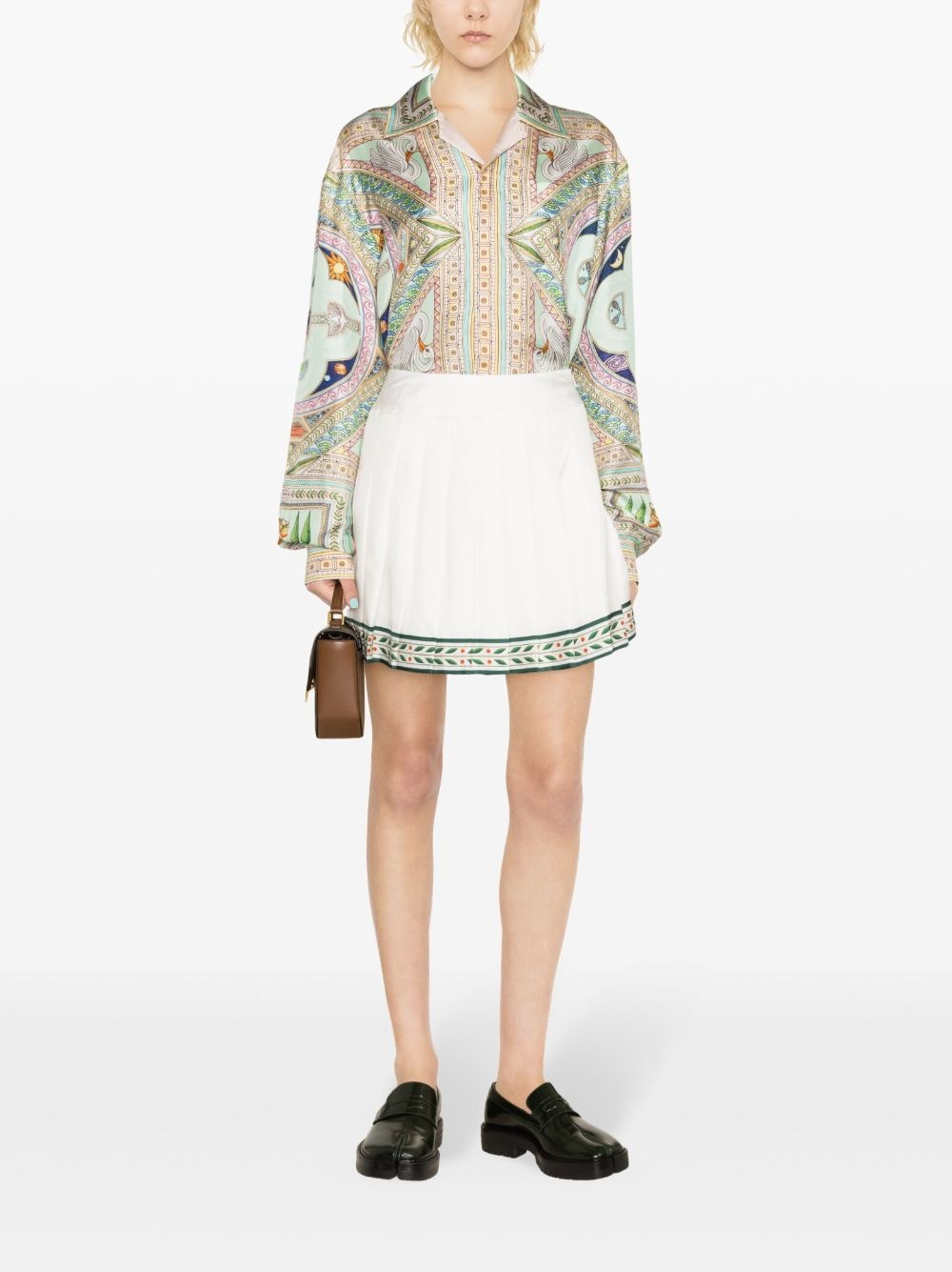 Laurel pleated silk miniskirt - 2