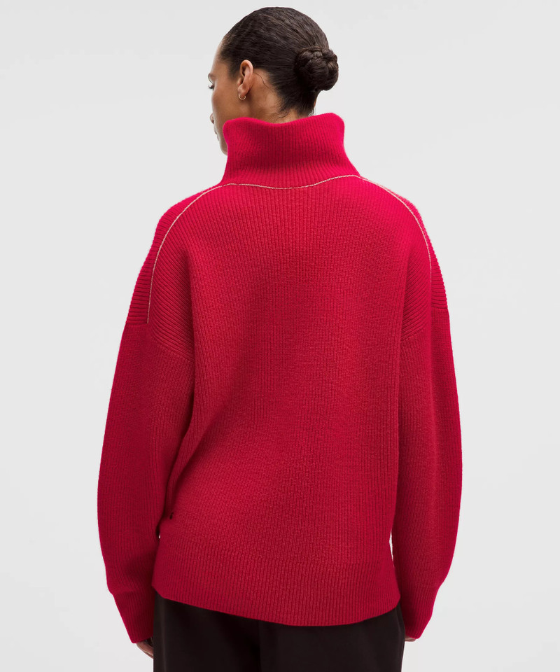 Oversized Cashmere Funnel-Neck Sweater 3