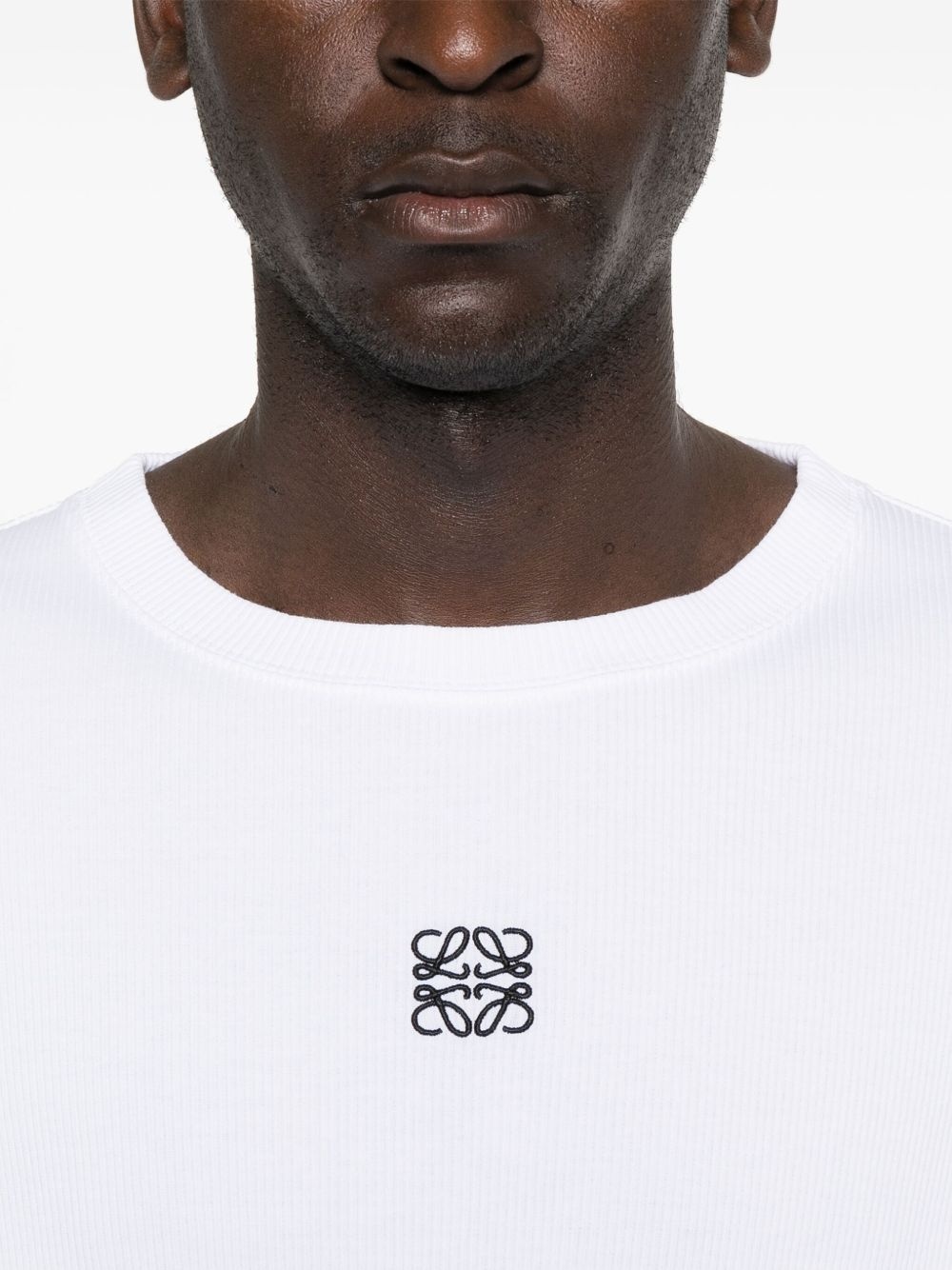 embroidered Anagram-motif T-shirt - 5