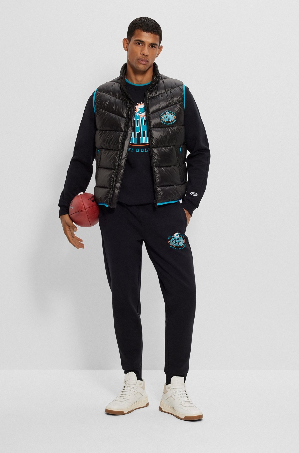 BOSS X NFL WATER-REPELLENT PADDED GILET WITH COLLABORATIVE BRANDING - 3