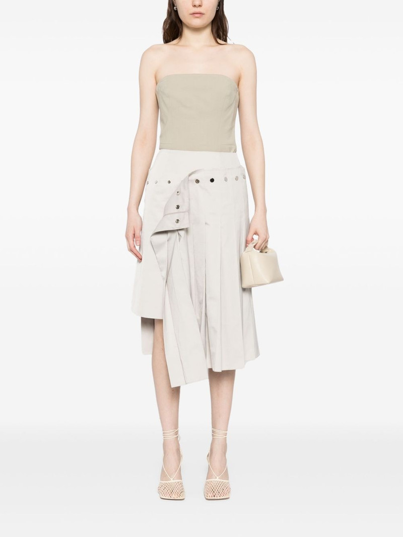 rokh double-layered pleated skirt outlook