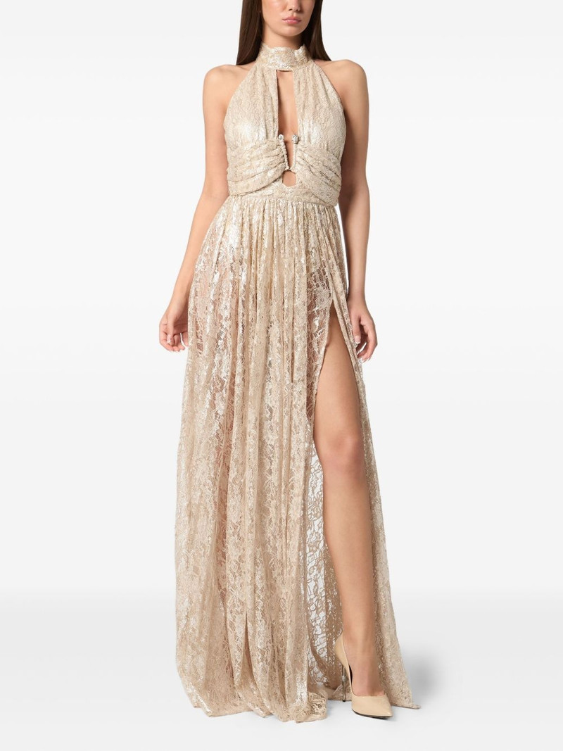 PHILIPP PLEIN lace piercing maxi dress outlook
