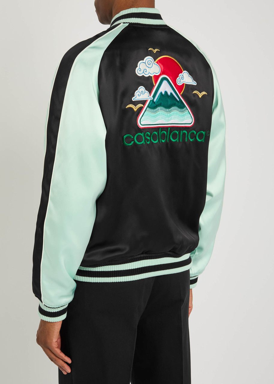 Casablanca Quilted Colour-block Satin Track Jacket - 3
