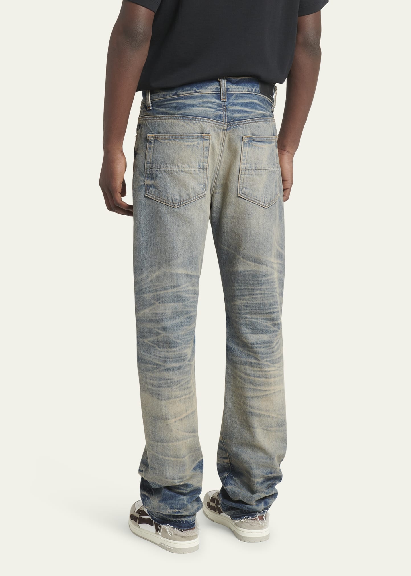 Men's Faded Straight-Leg Jeans - 3