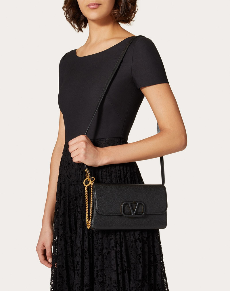 VSLING Grainy Calfskin Clutch with Shoulder Strap 6