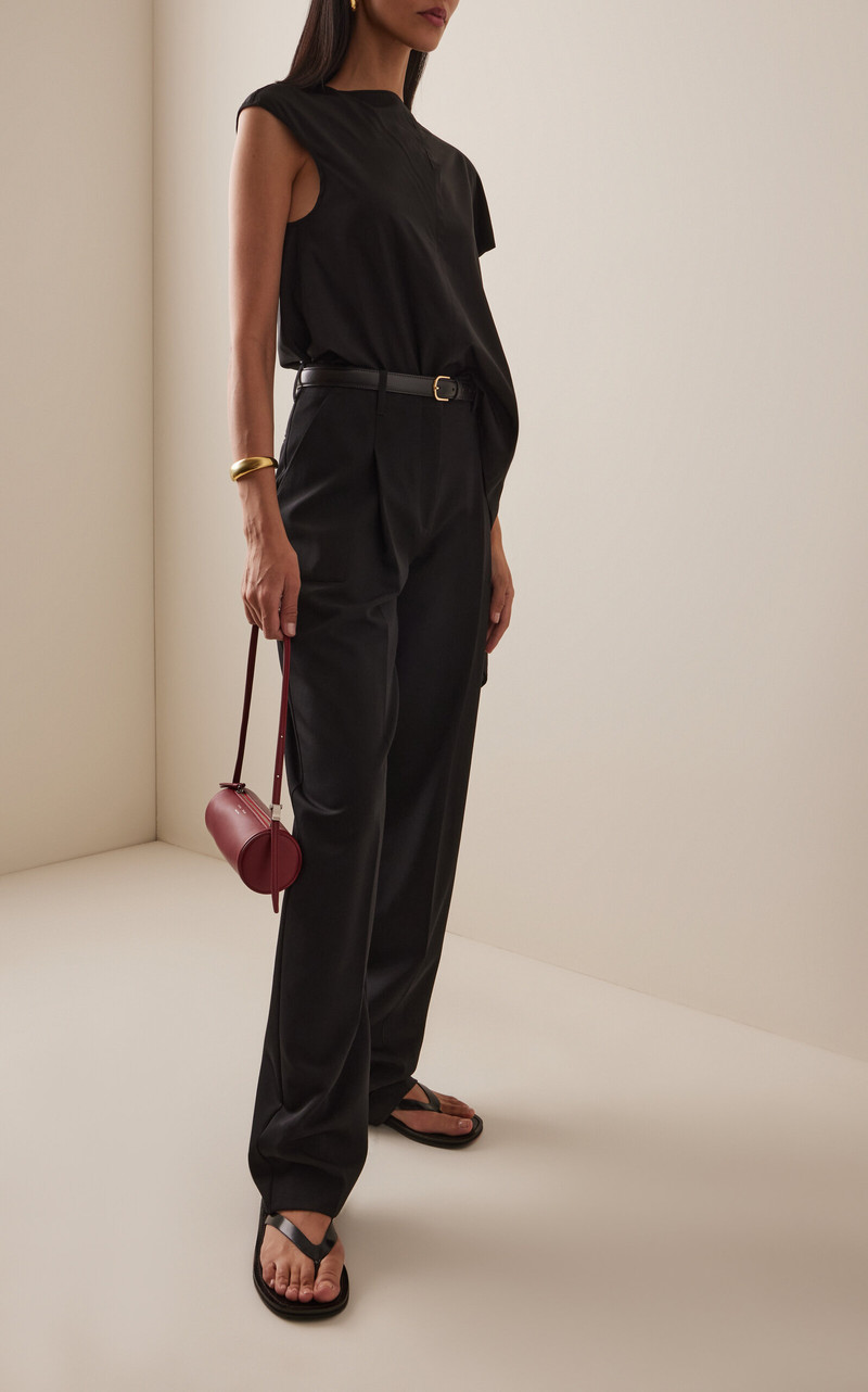 Proenza Schouler Ondine Stretch Silk Top black outlook