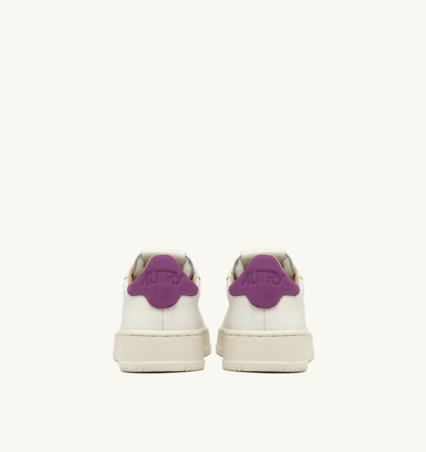 DALLAS LOW SNEAKERS IN MARSHMALLOW AND HYACINTH VIOLET LEATHER - 3