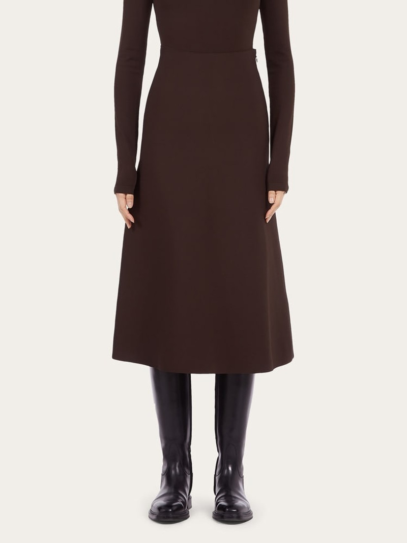 FLARED JERSEY VISCOSE SKIRT 2