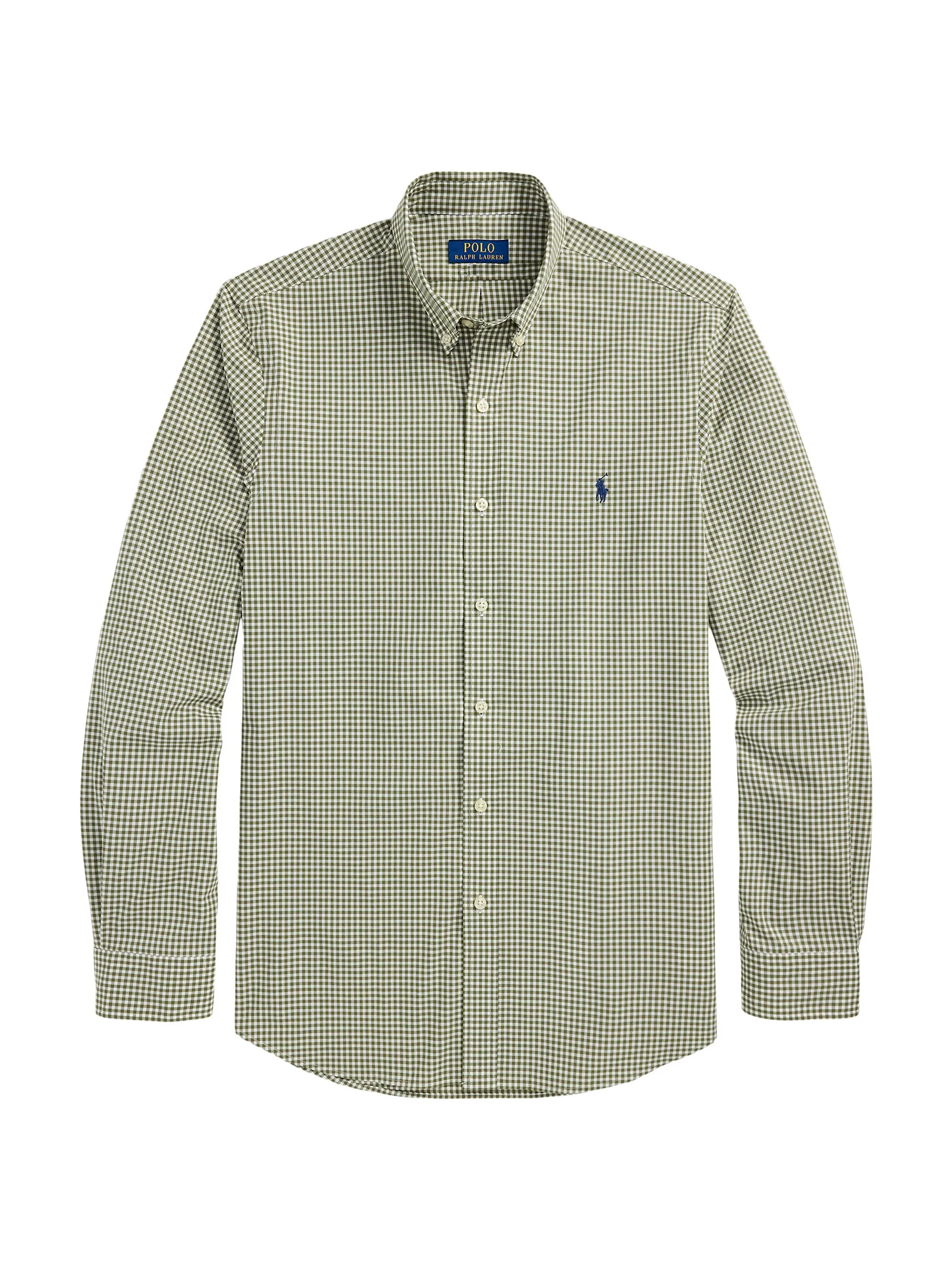 Men's Gingham Stretch Poplin Shirt - Garden Trail White - 1