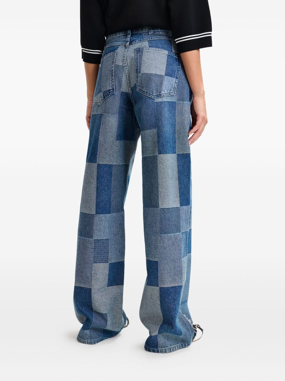 patchwork jeans - 7