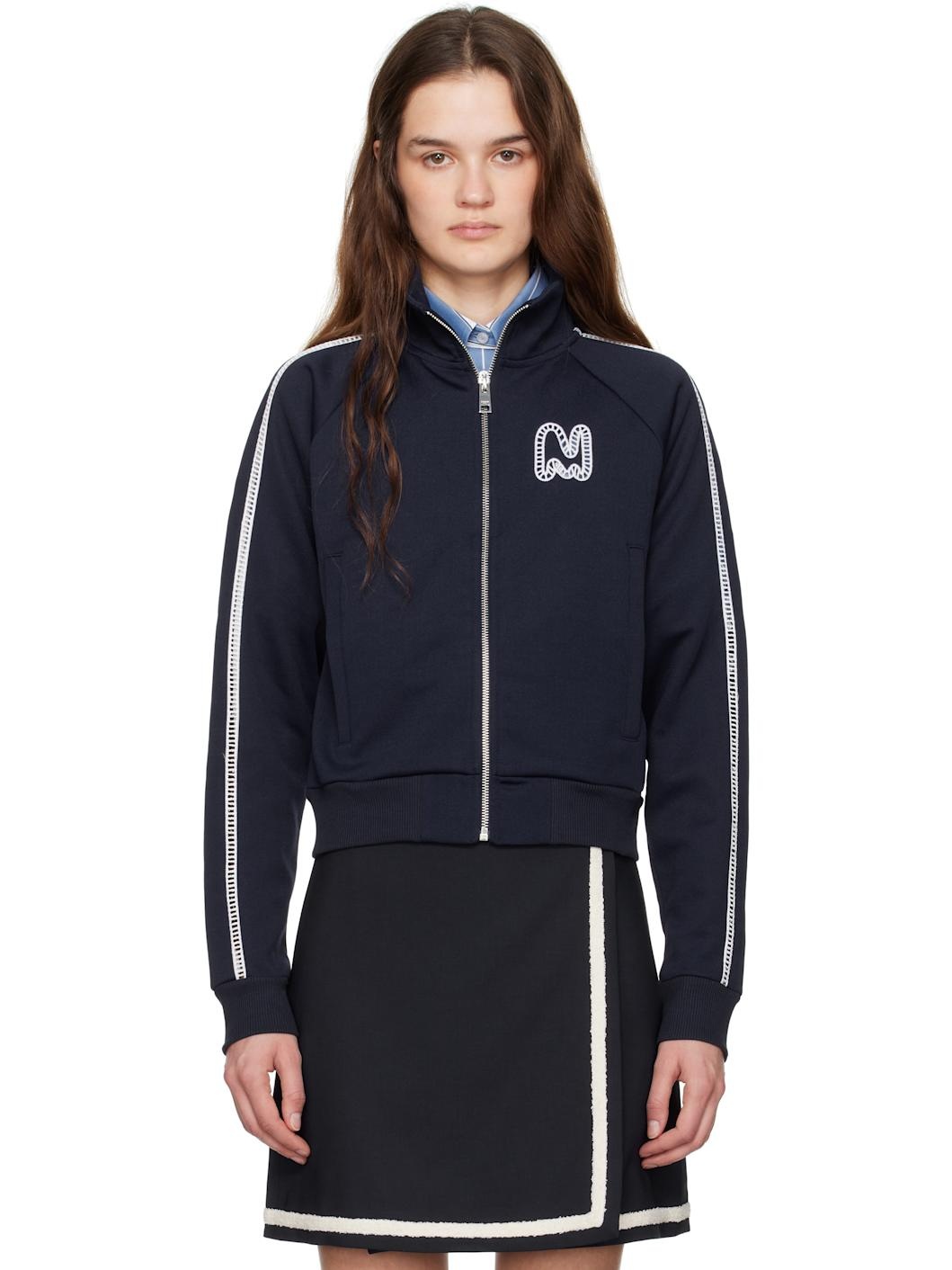 Navy Logo Track Jacket - 1