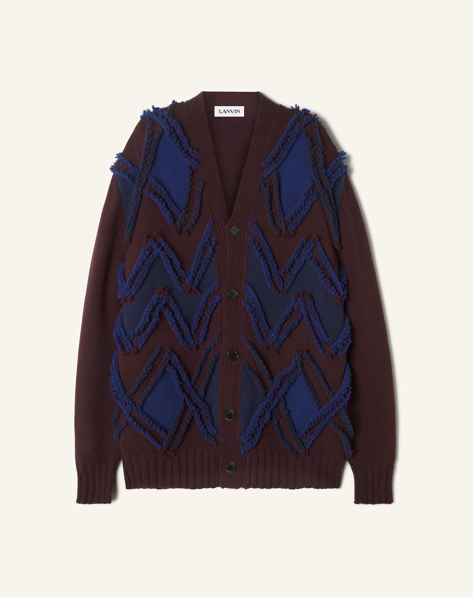 OVERSIZED JACQUARD CARDIGAN - 1