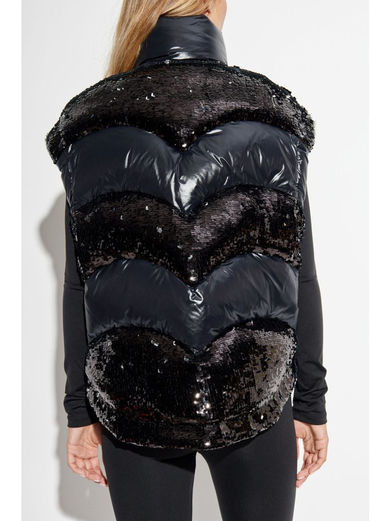 sequin-embellished puffer gilet 4