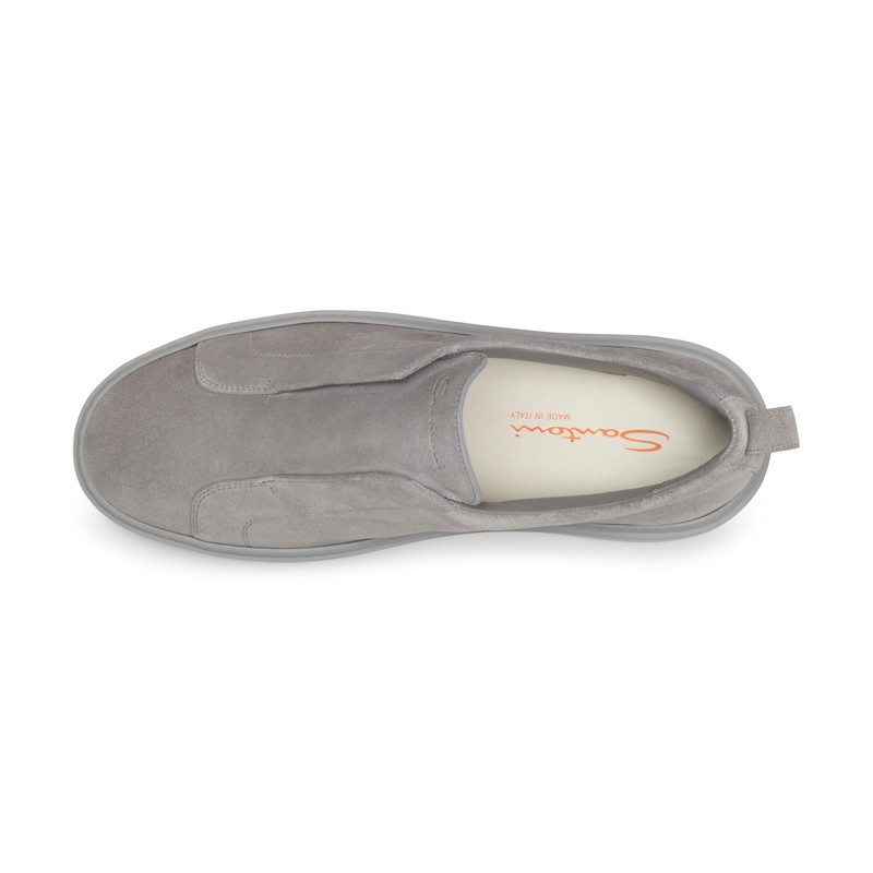 Men's grey suede slip-on sneaker 3