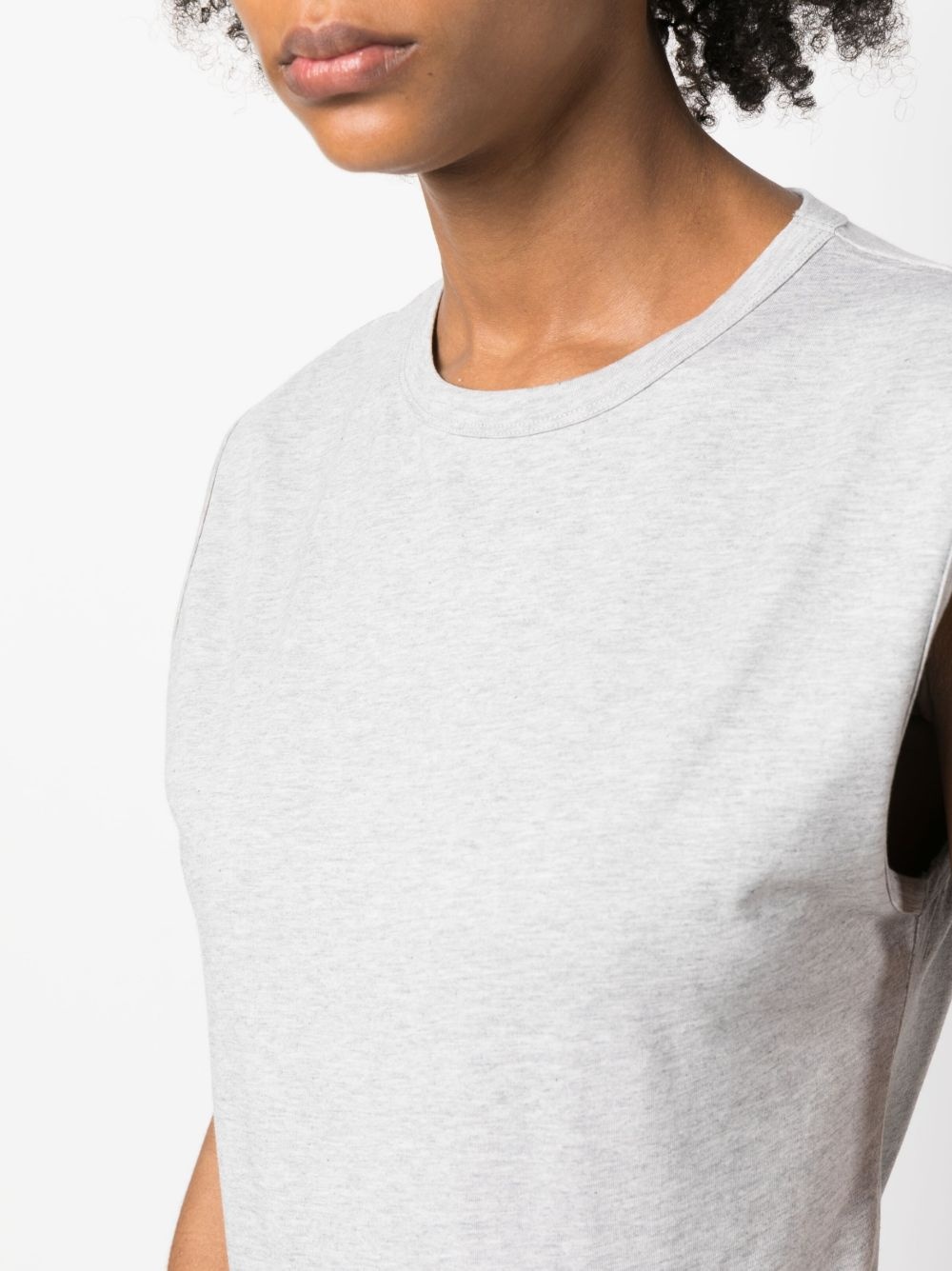 sleeveless Pima-cotton top - 5